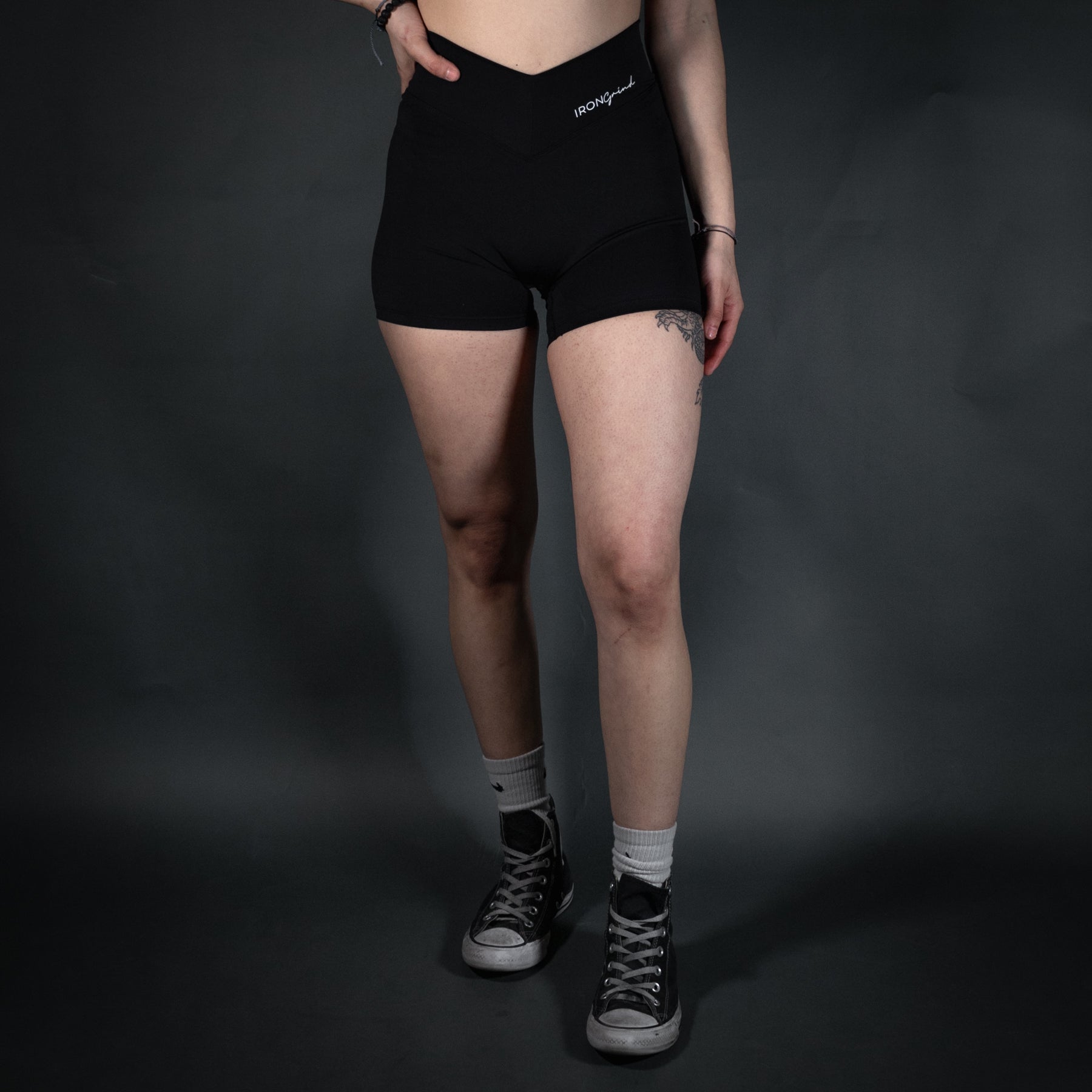 Reborn V- Waist Shorts | Jet Black