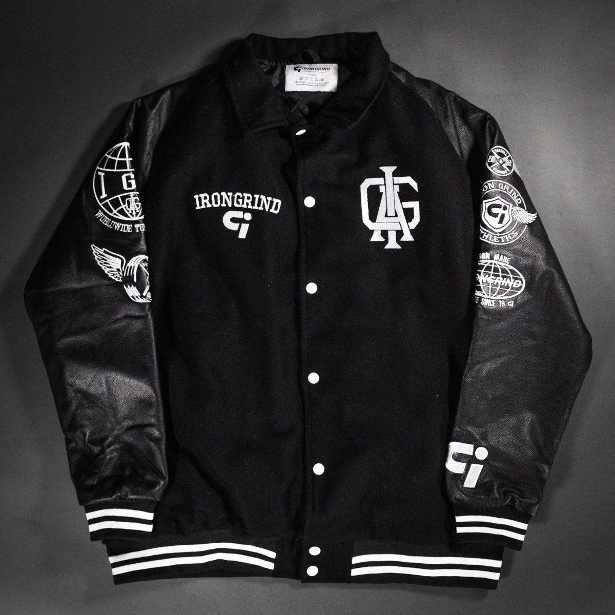 Finalis Varsity Jacket | Black - IronGrind Athletics - activewear - gymshark - alphalete