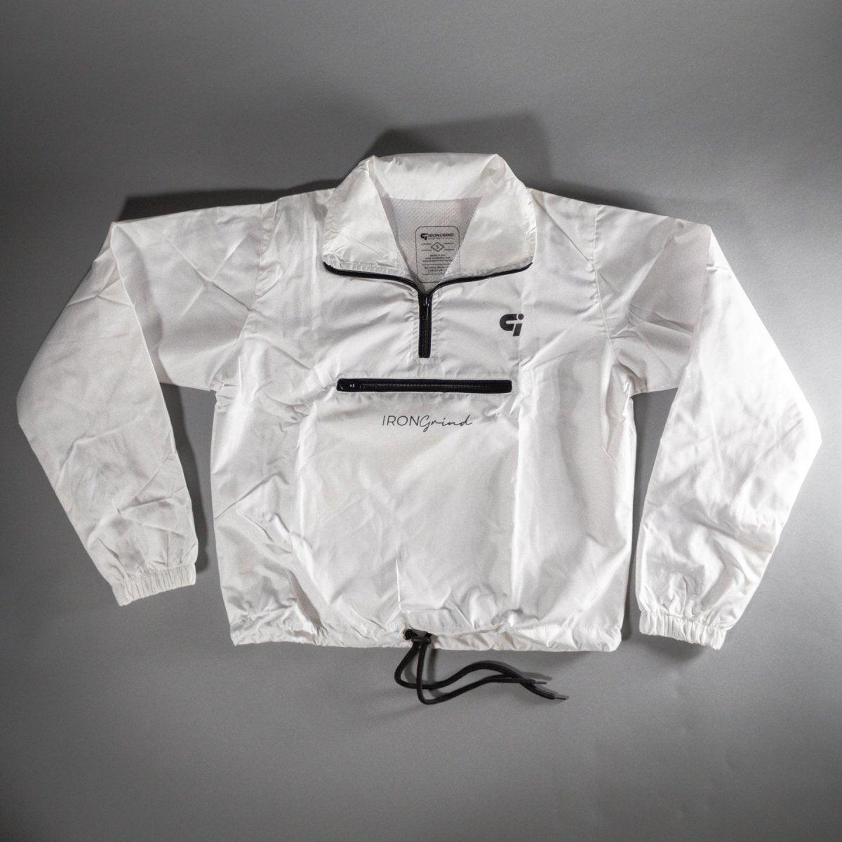 Hava Windbreaker Jacket - White - IronGrind Athletics - activewear - gymshark - alphalete
