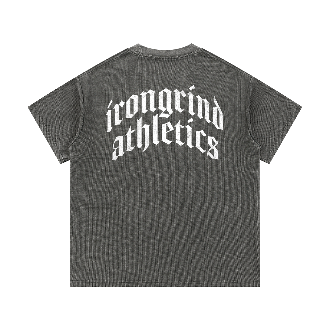 'Cross' Mineral Wash Waffle Knit T-Shirt