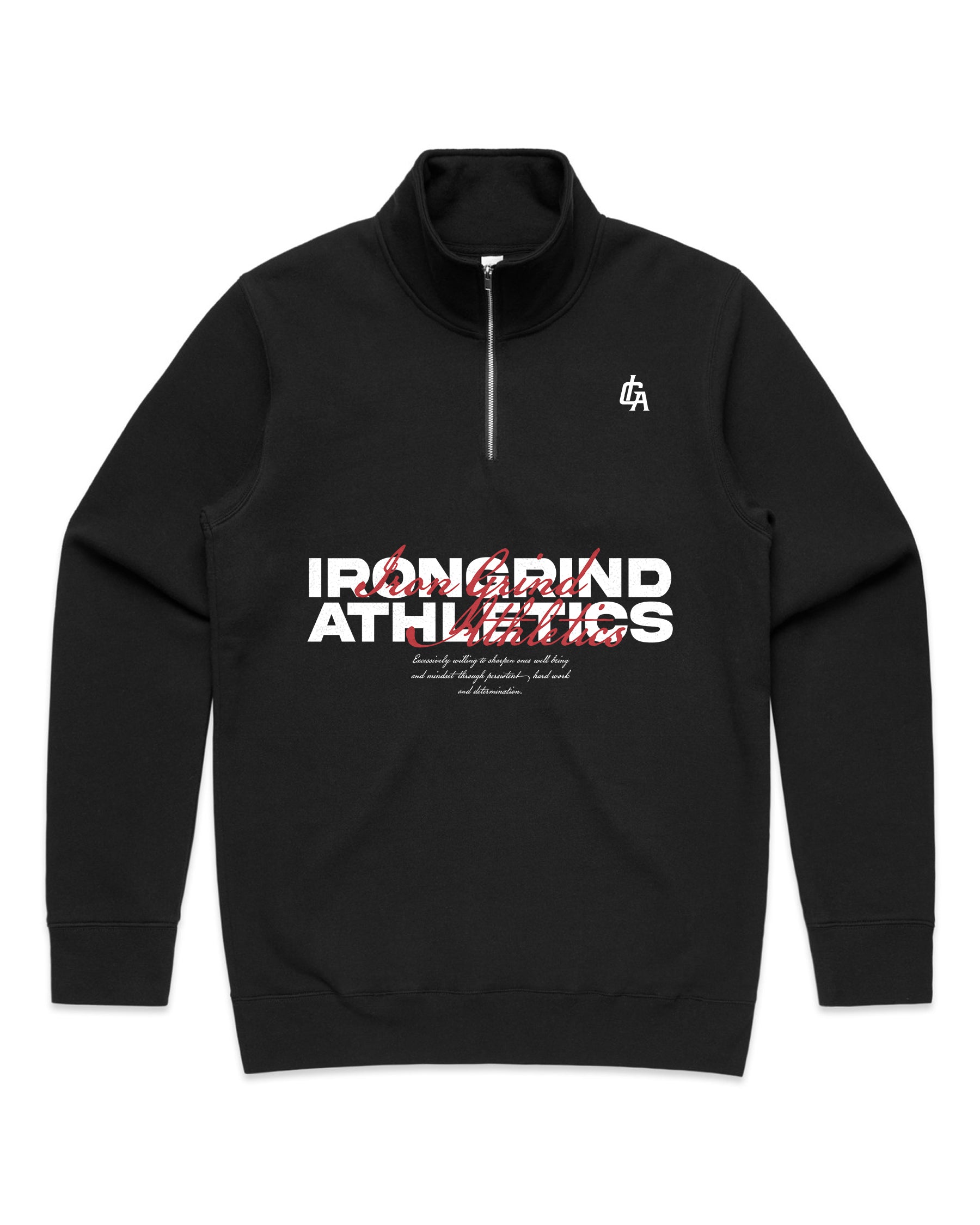 'Florae: Inferno Bloom' Stencil Half Zip Crew