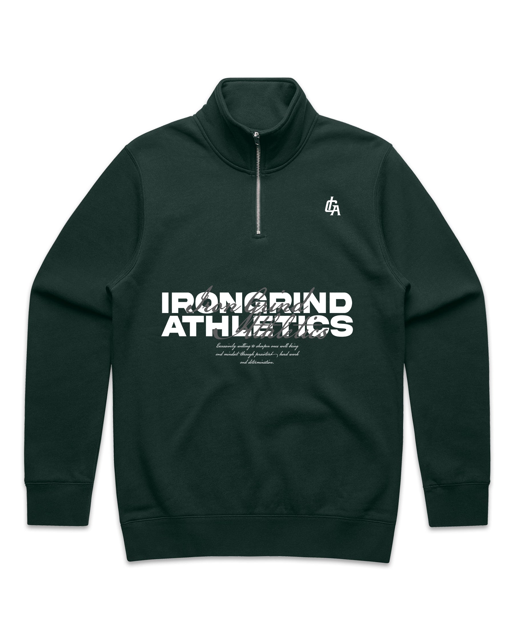 'Florae: Inferno Bloom' Stencil Half Zip Crew