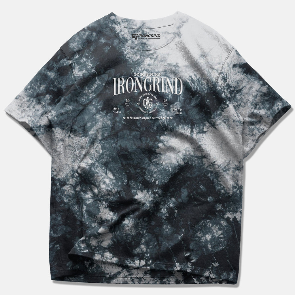 'Independence' Oversized Tie-Dye Heavyweight T-Shirt (Embroidered)