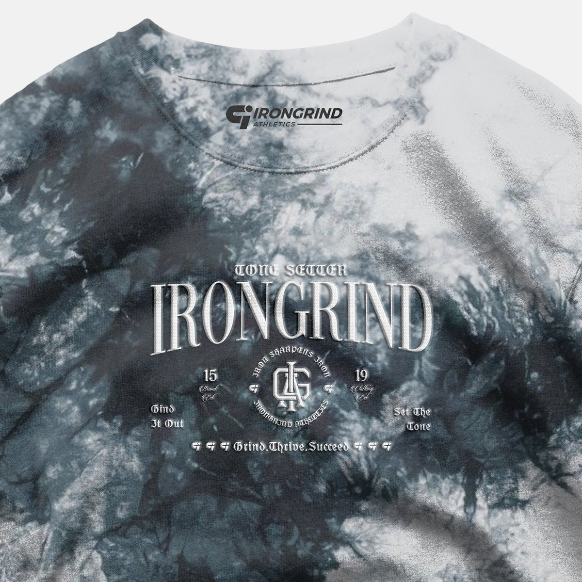 'Independence' Oversized Tie-Dye Heavyweight T-Shirt (Embroidered)