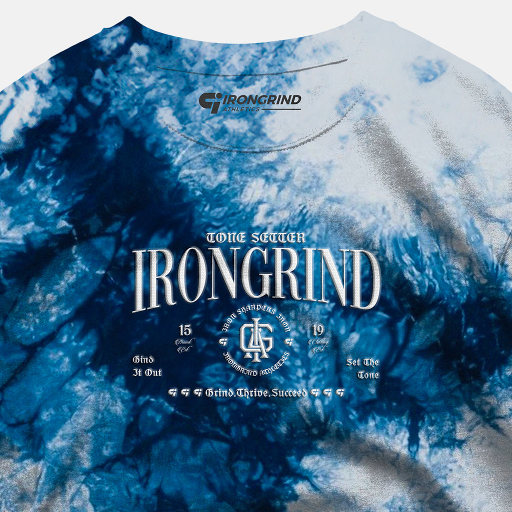 'Independence' Oversized Tie-Dye Heavyweight T-Shirt (Embroidered)