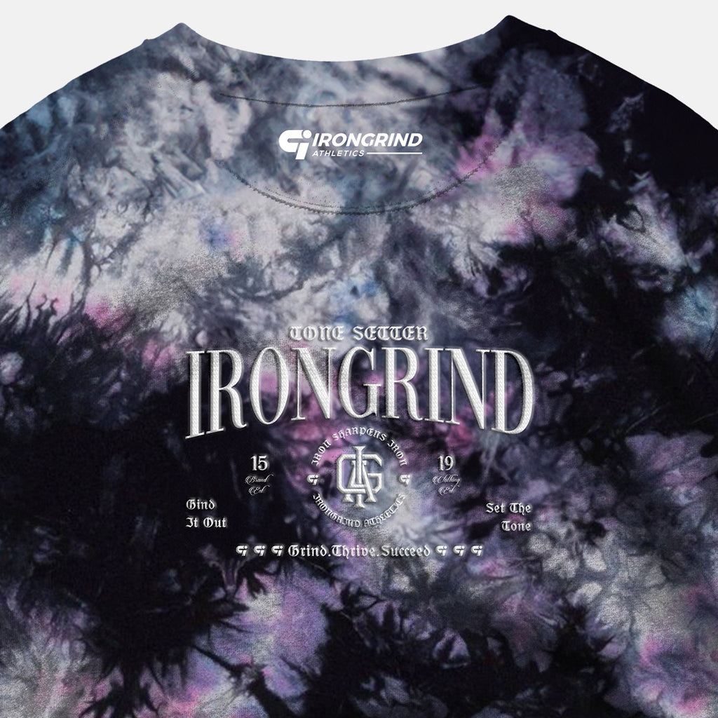 'Independence' Oversized Tie-Dye Heavyweight T-Shirt (Embroidered)