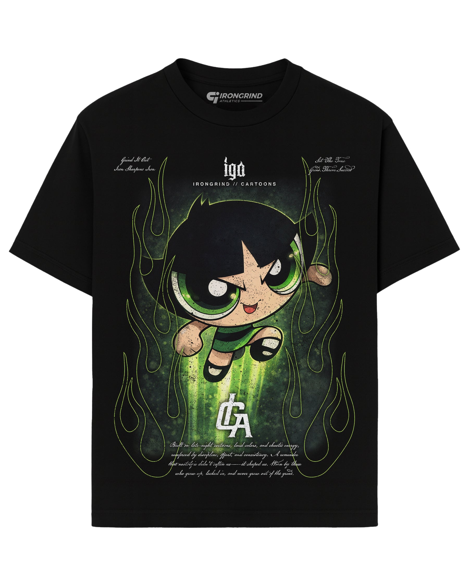 [Limited Edition] 'Cartoons: Powerpuff Girls Buttercup' Heavyweight T-Shirt