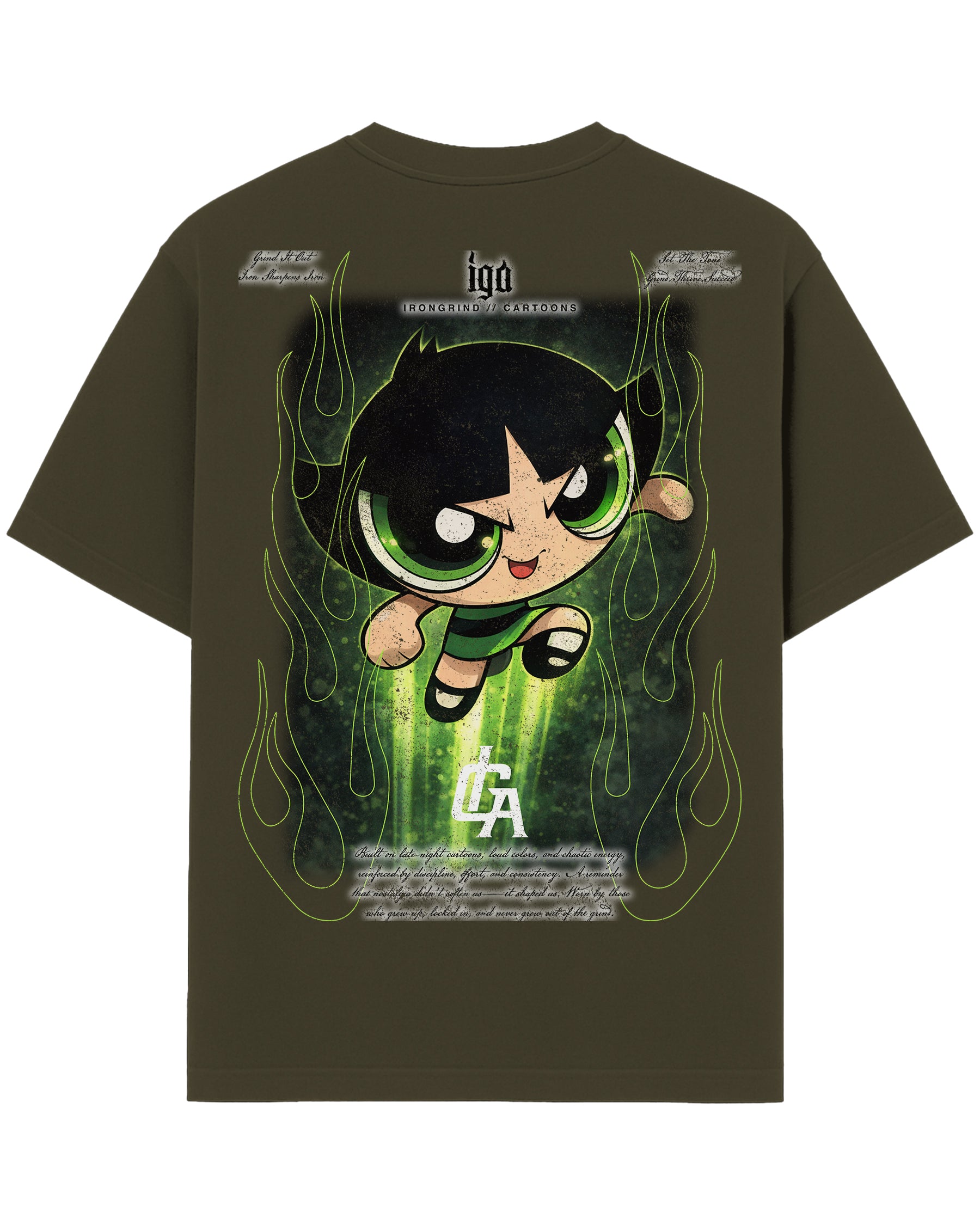 [Limited Edition] 'Cartoons: Powerpuff Girls Buttercup' Heavyweight T-Shirt