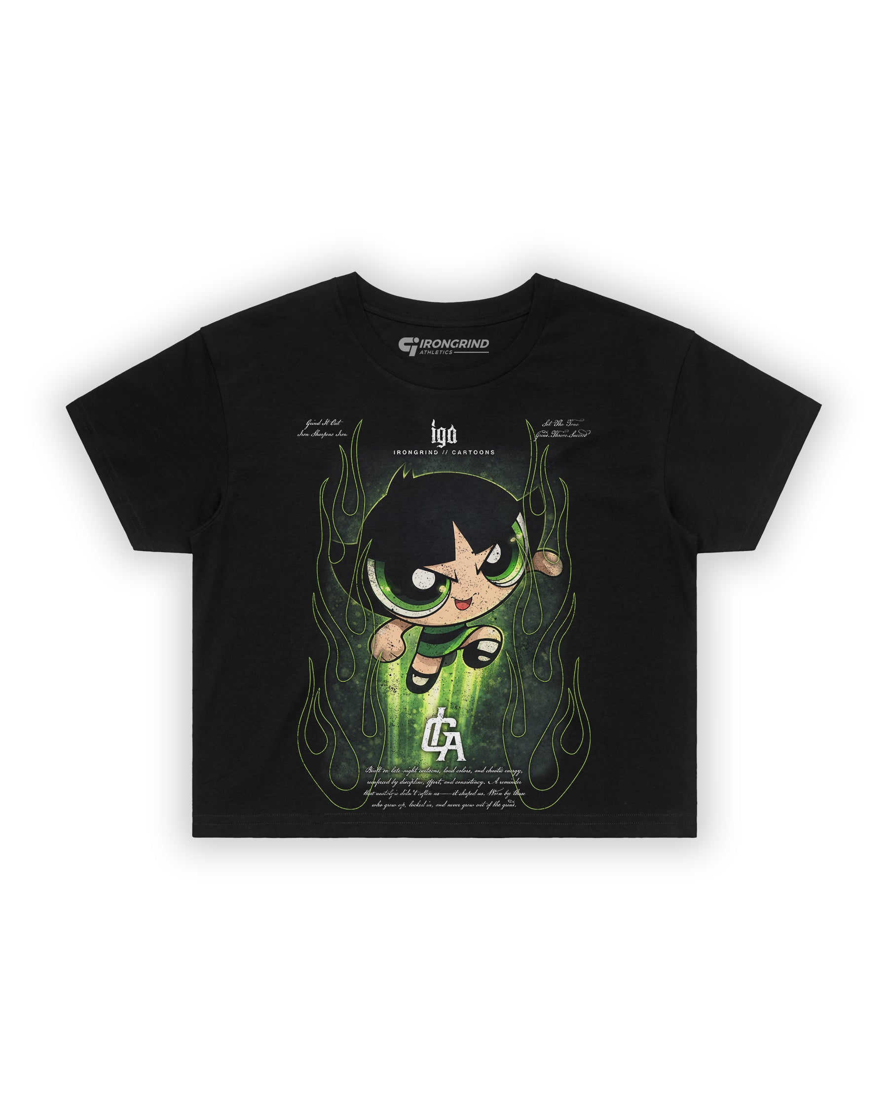 [Limited Edition] 'Cartoons: Powerpuff Girls Buttercup' Wo's Crop Top