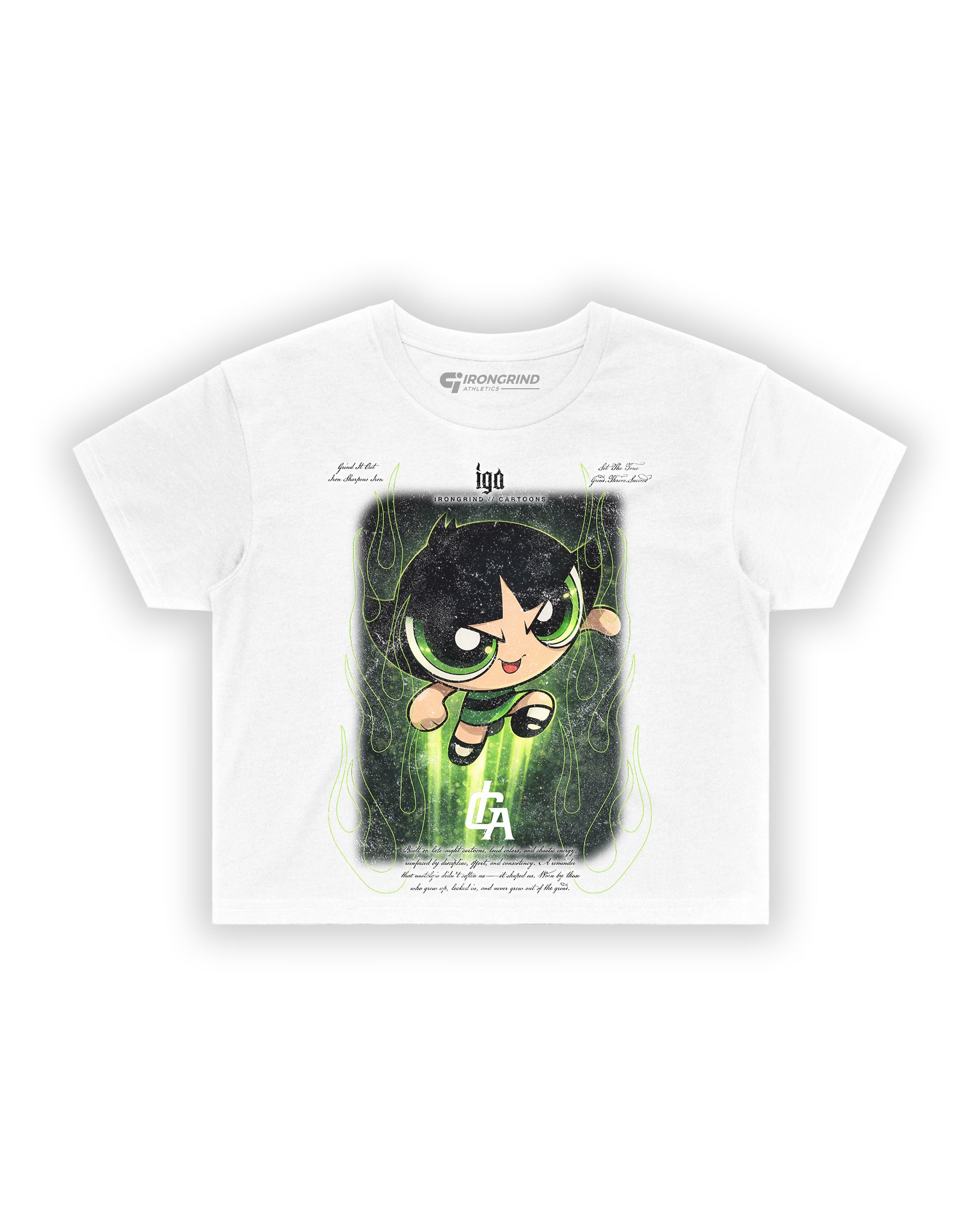 [Limited Edition] 'Cartoons: Powerpuff Girls Buttercup' Wo's Crop Top