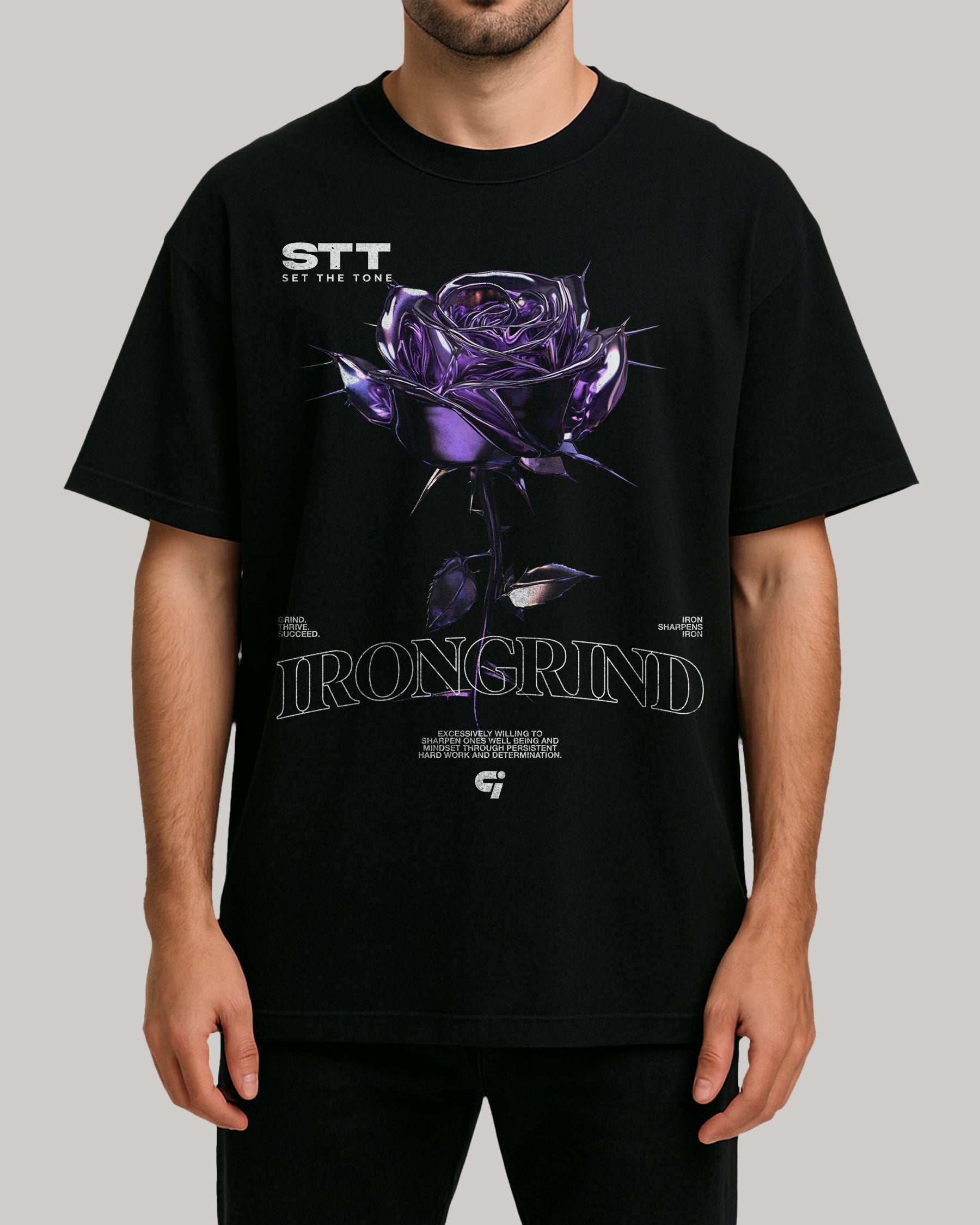 'Chrome Petals' Box T-Shirt