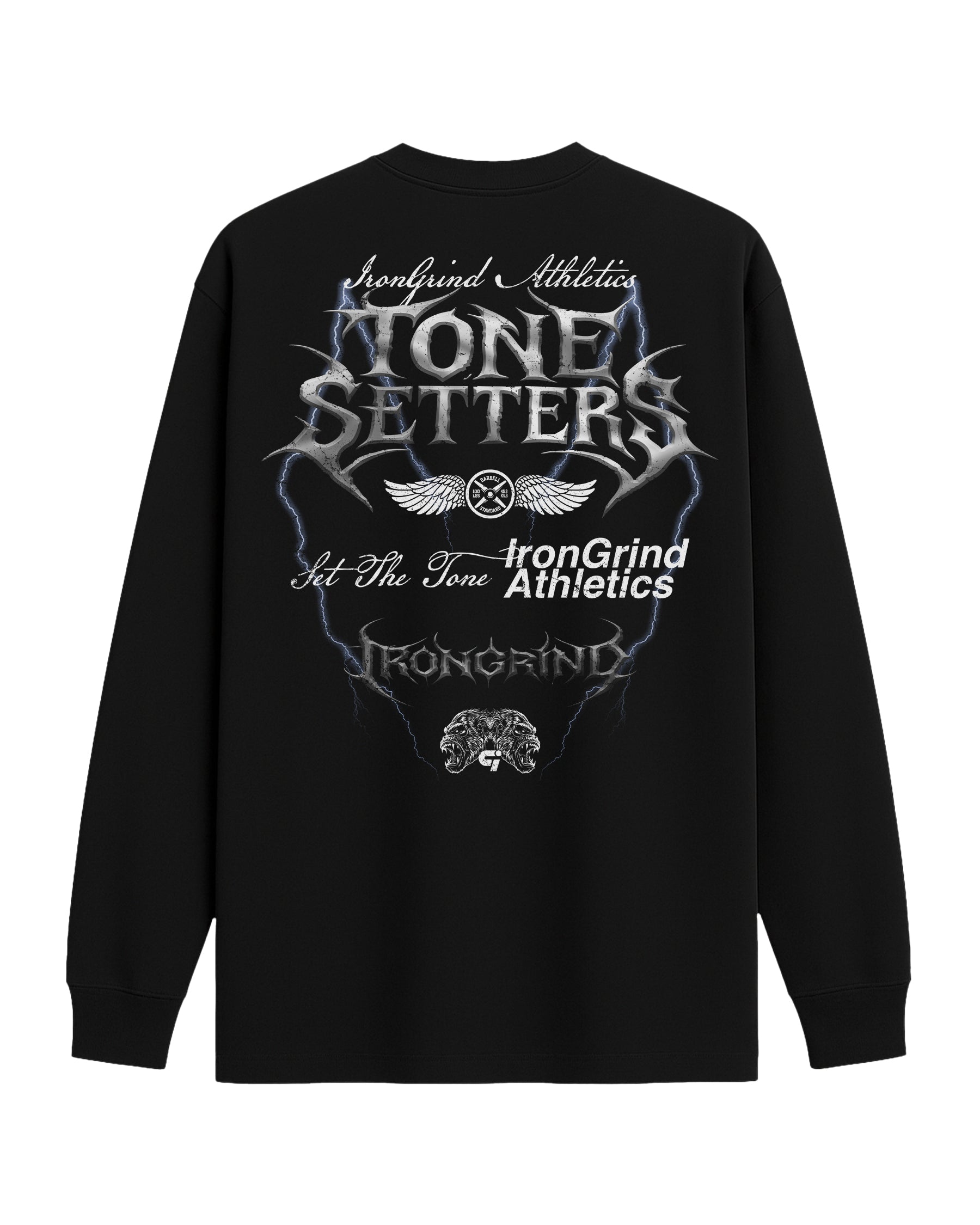 'Chrome Surge' Heavyweight Long Sleeve T-Shirt