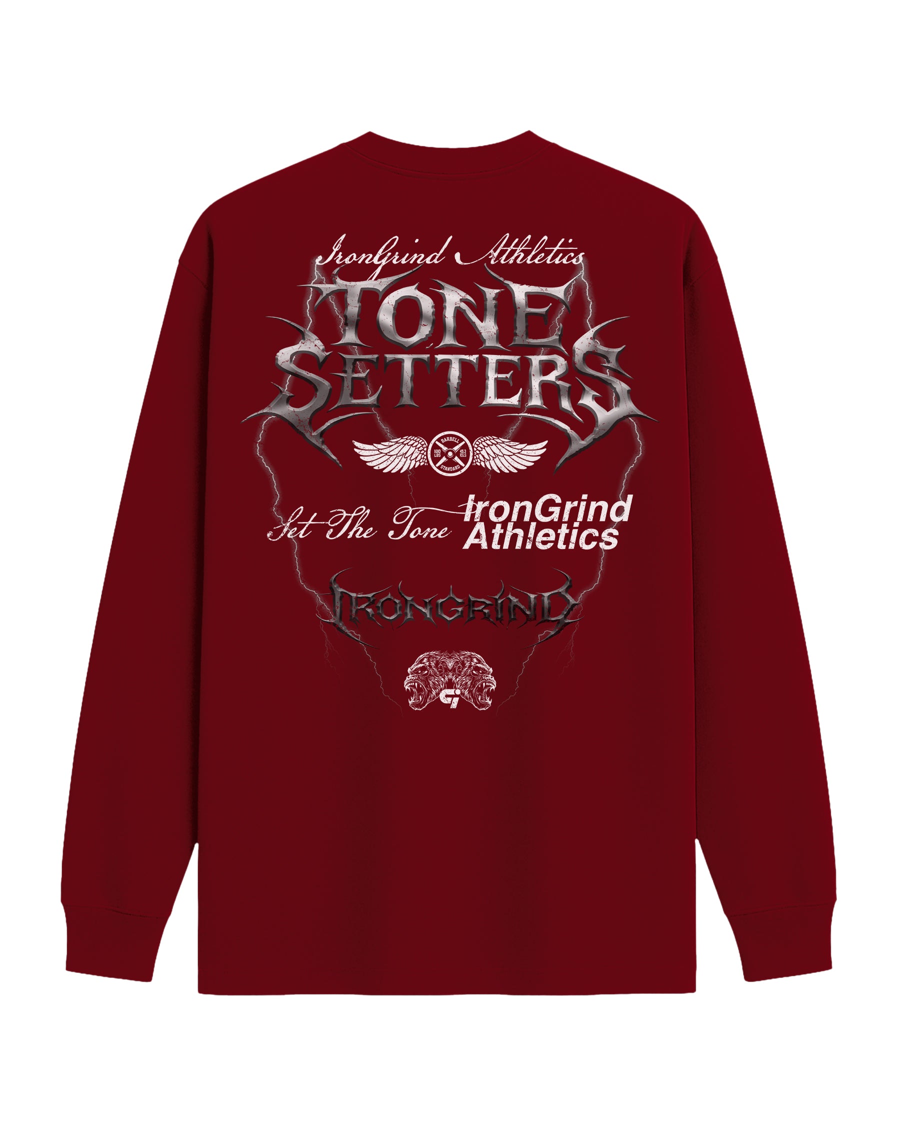 'Chrome Surge' Heavyweight Long Sleeve T-Shirt