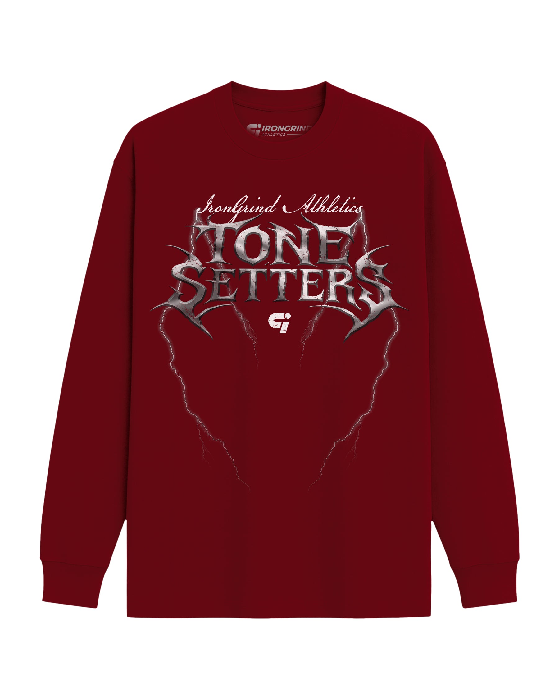 'Chrome Surge' Heavyweight Long Sleeve T-Shirt