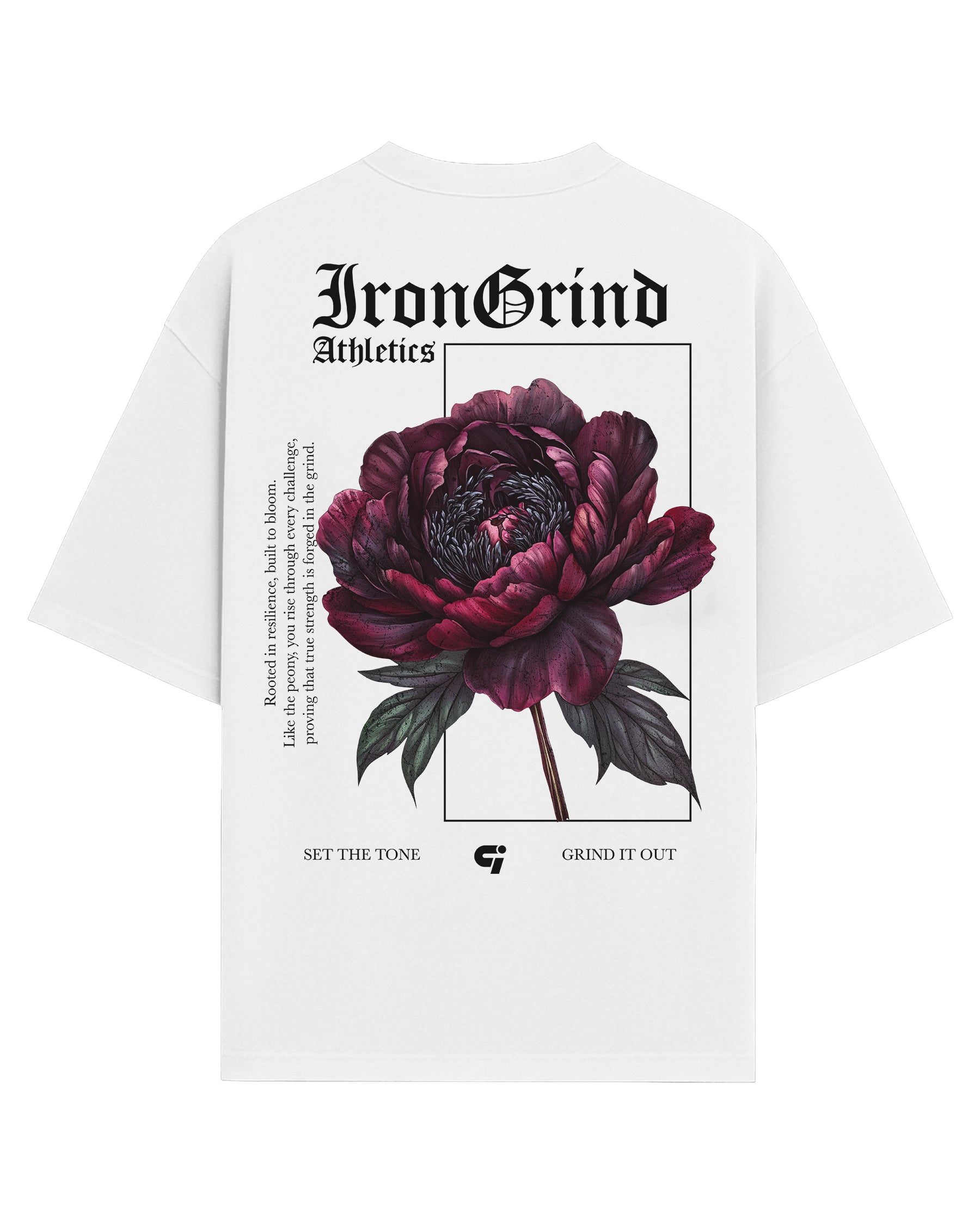 Florae 'Dark Bloom Peony' Box T-Shirt