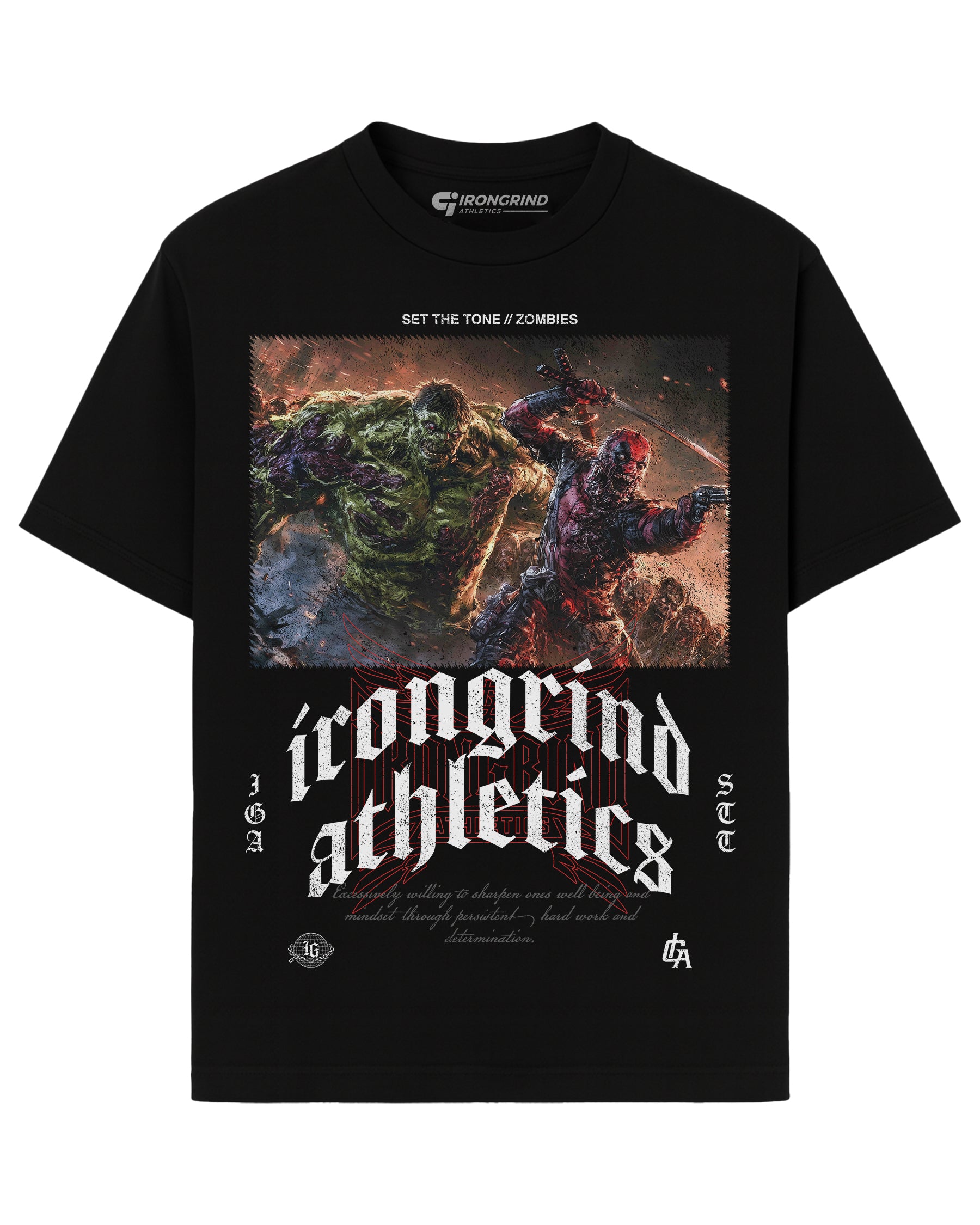 [Limited Edition] 'MRVL Zombies: Deadpool & Hulk Zombies' Heavyweight T-Shirt