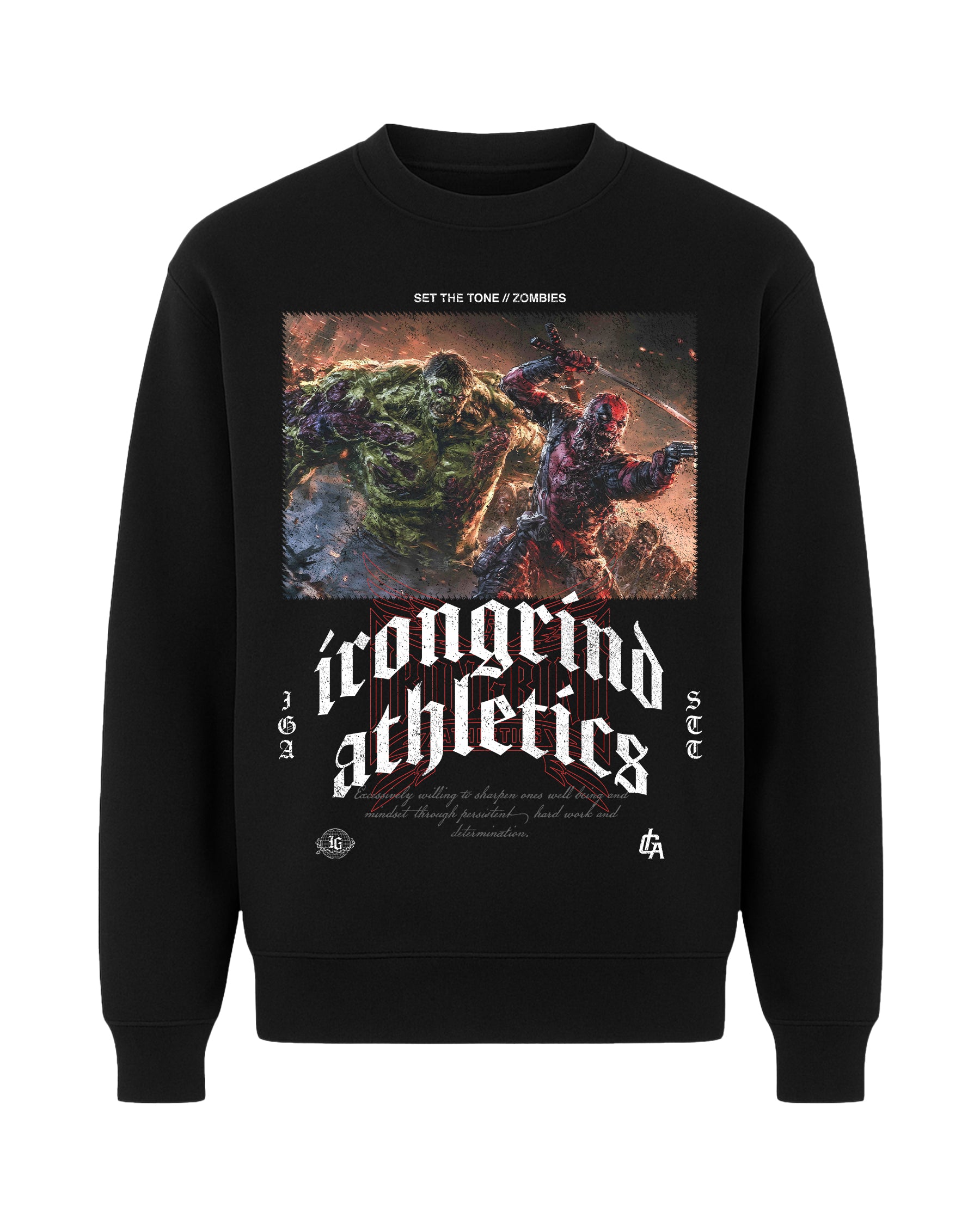 [Limited Edition] 'MRVL Zombies: Deadpool & Hulk Zombies' Premium Crew Neck