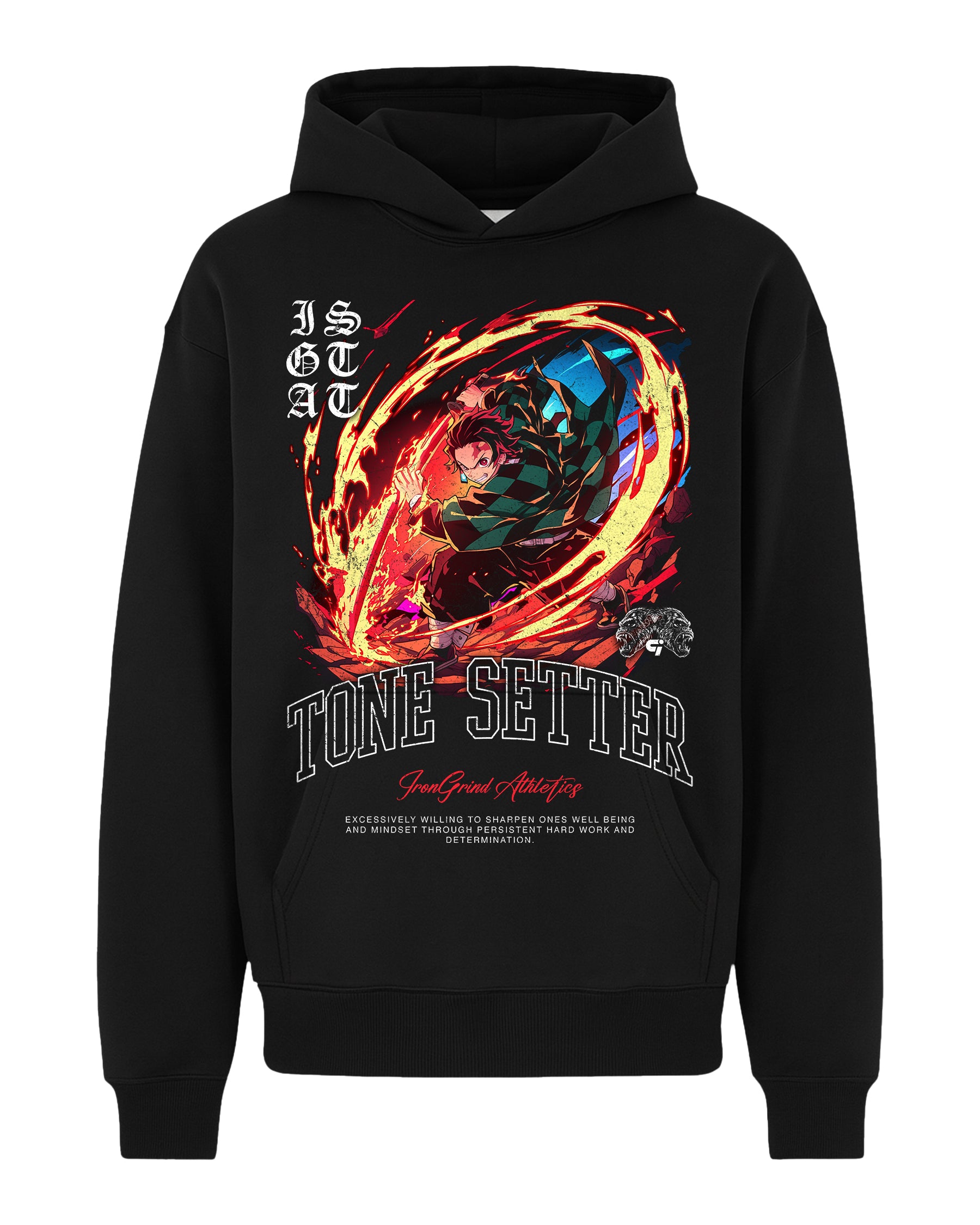 [Limited Edition] 'Demon Slayer: Tanjiro Fire' Box Hoodie