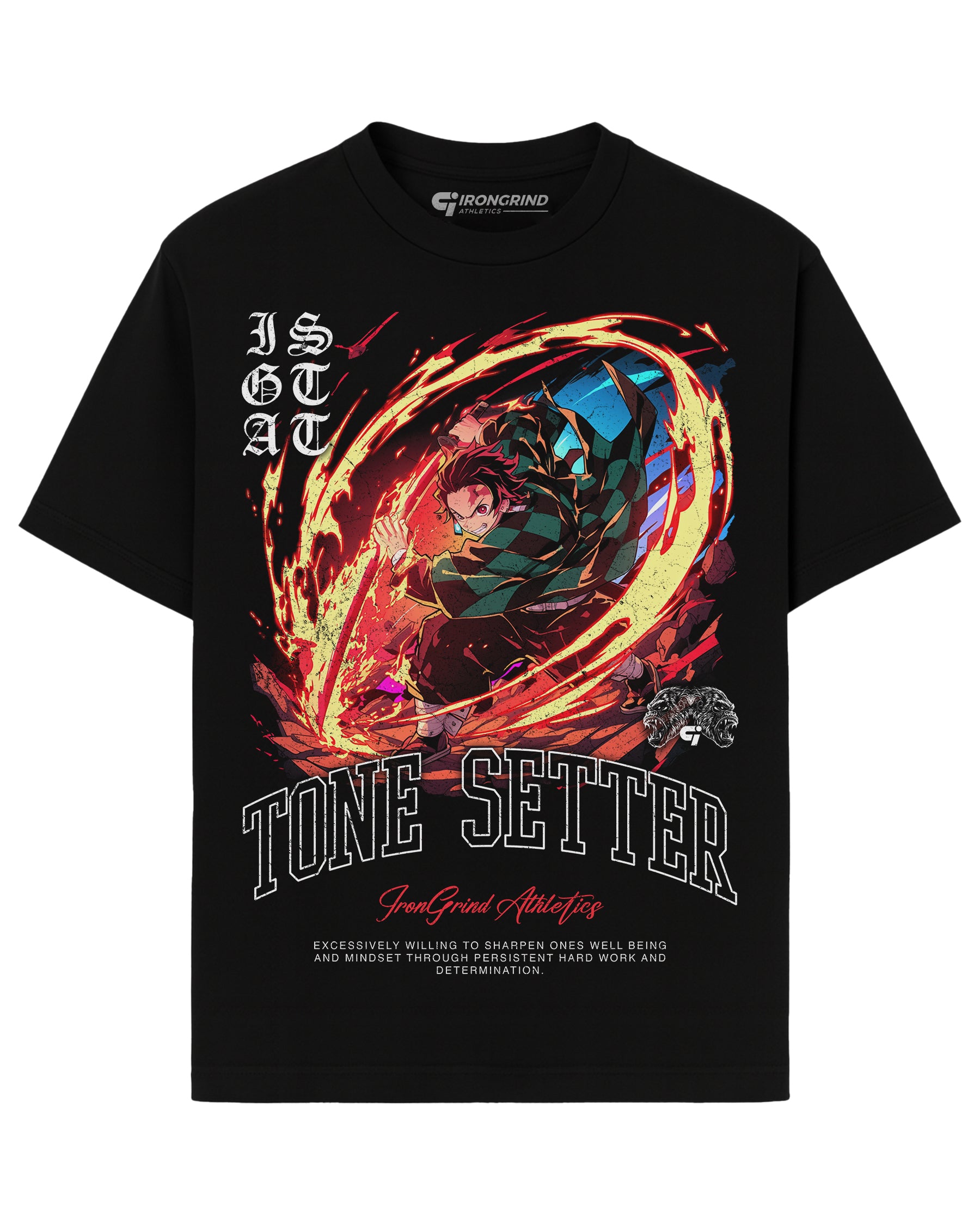[Limited Edition] 'Demon Slayer: Tanjiro Fire' Heavyweight T-Shirt