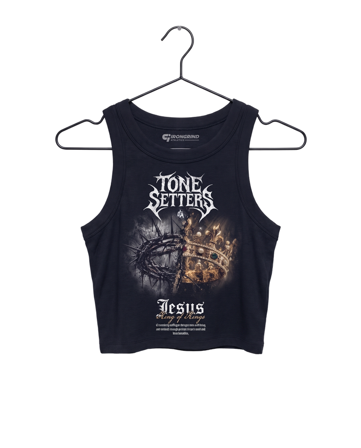 'From Thorns to Glory' Women's Rib Crop Tank