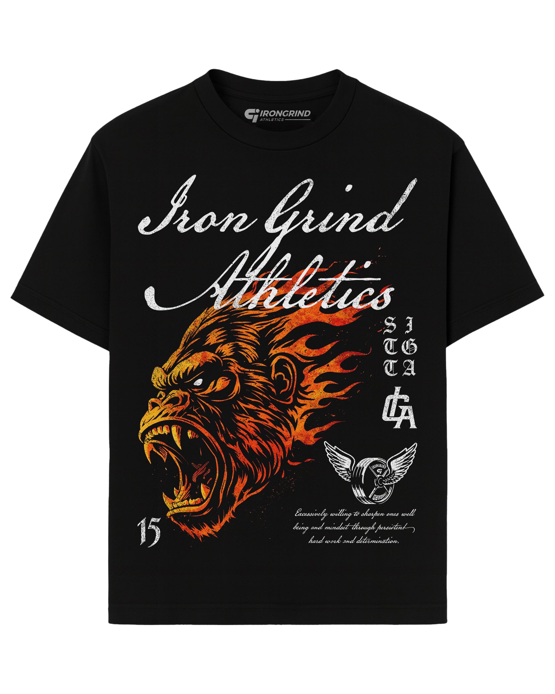 'Gorilla On Fire' Heavyweight T-Shirt