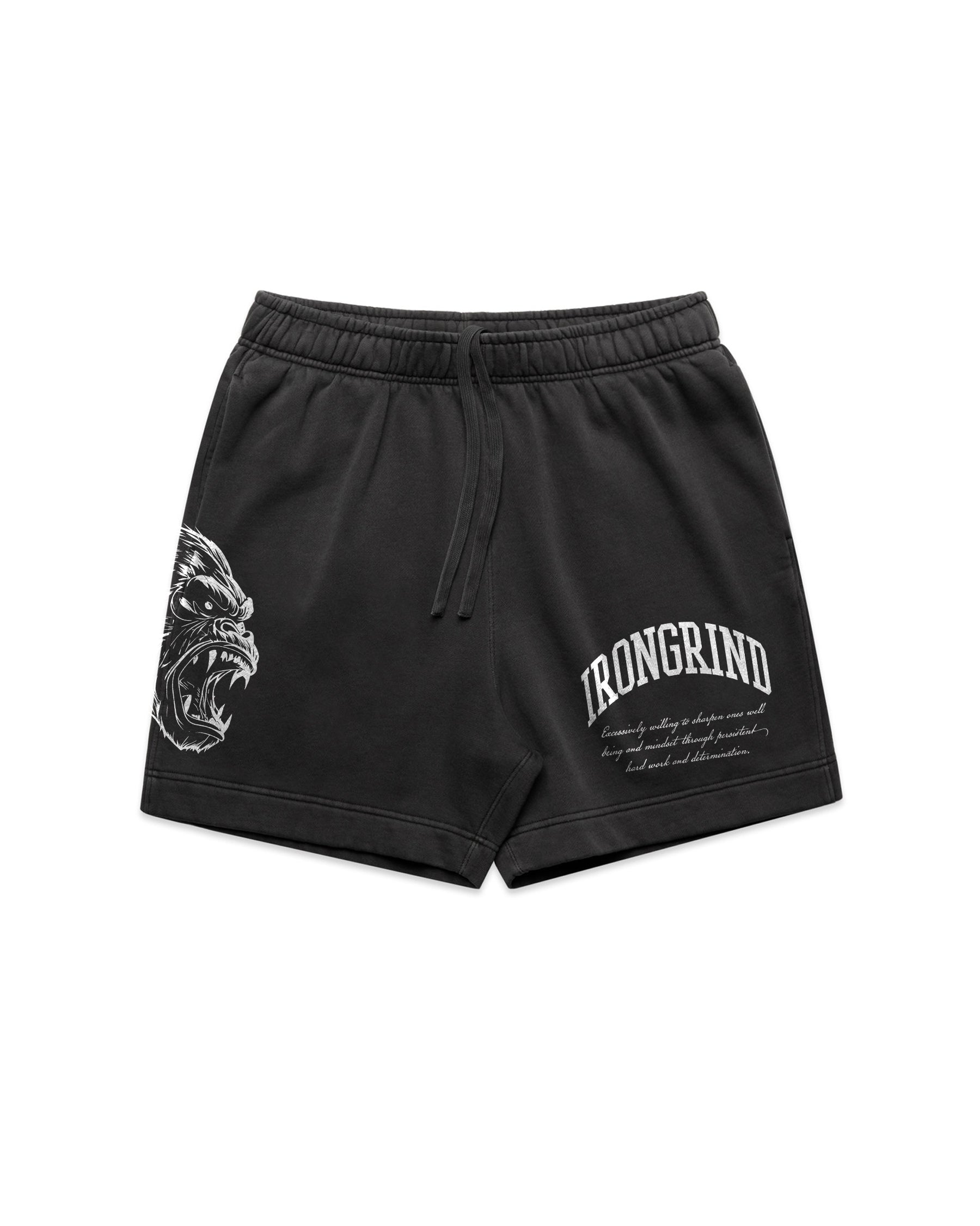 'Gorilla' Relax Faded Track Shorts 18"
