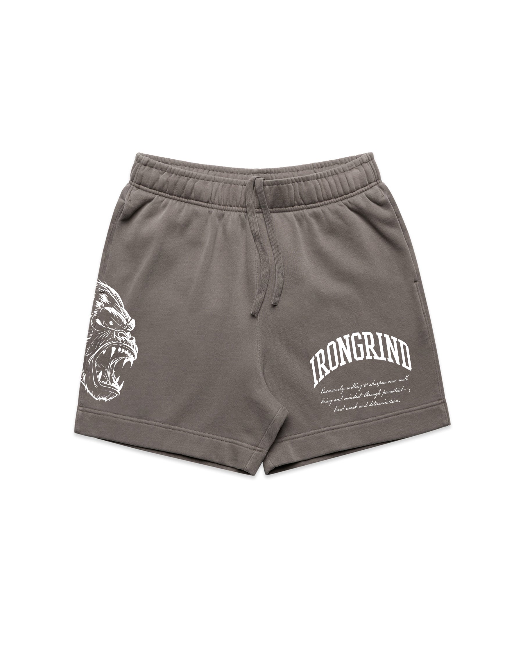 'Gorilla' Relax Faded Track Shorts 18"