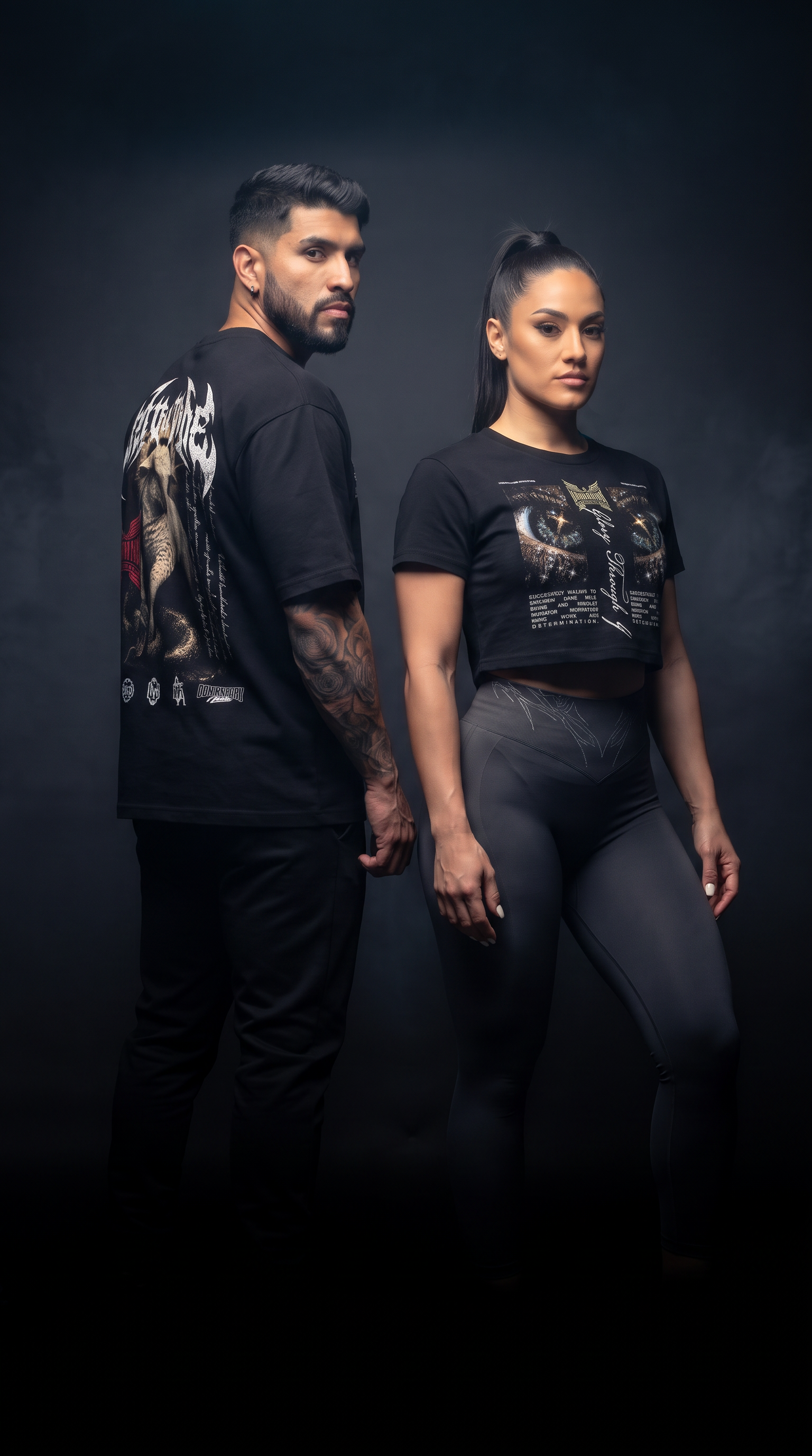 Glory Through Grind tee and crop tee