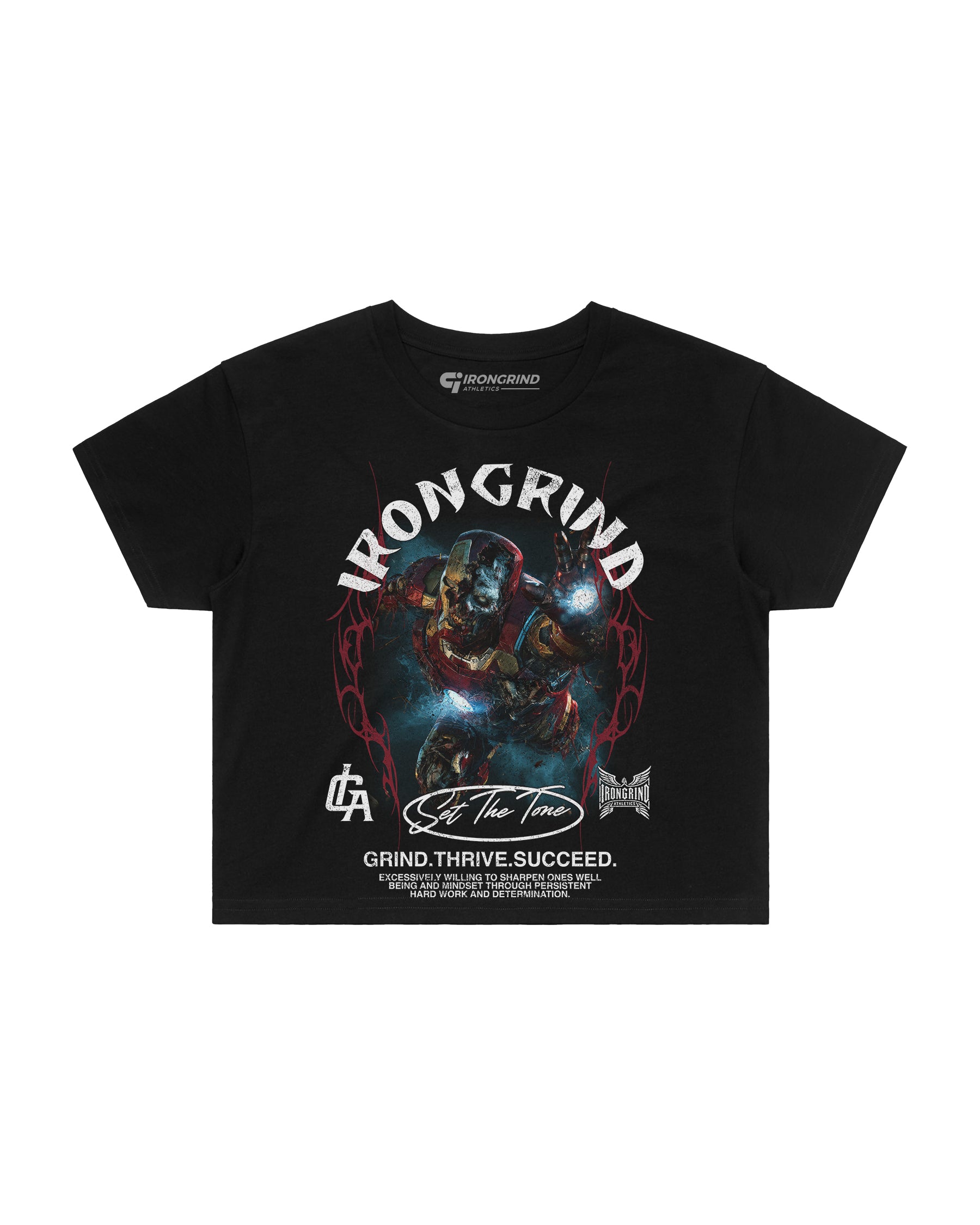 [Limited Edition] 'MRVL Zombies: IronMan Zombie' Wo's Crop Top