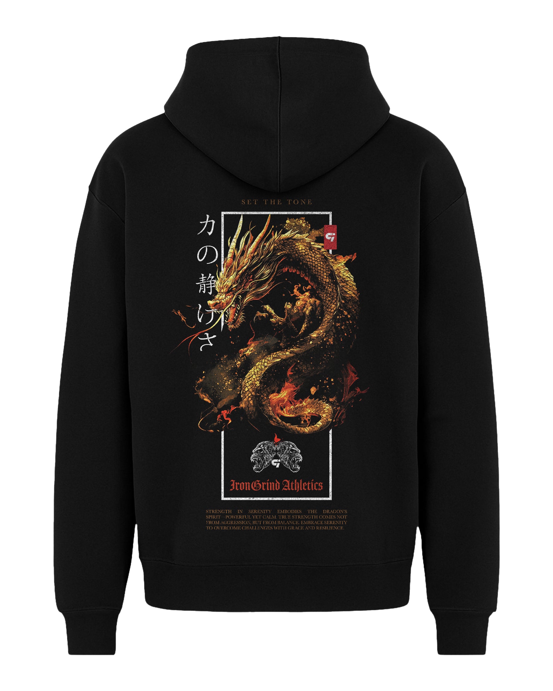 Japanese 'Golden Dragon' Box Hoodie
