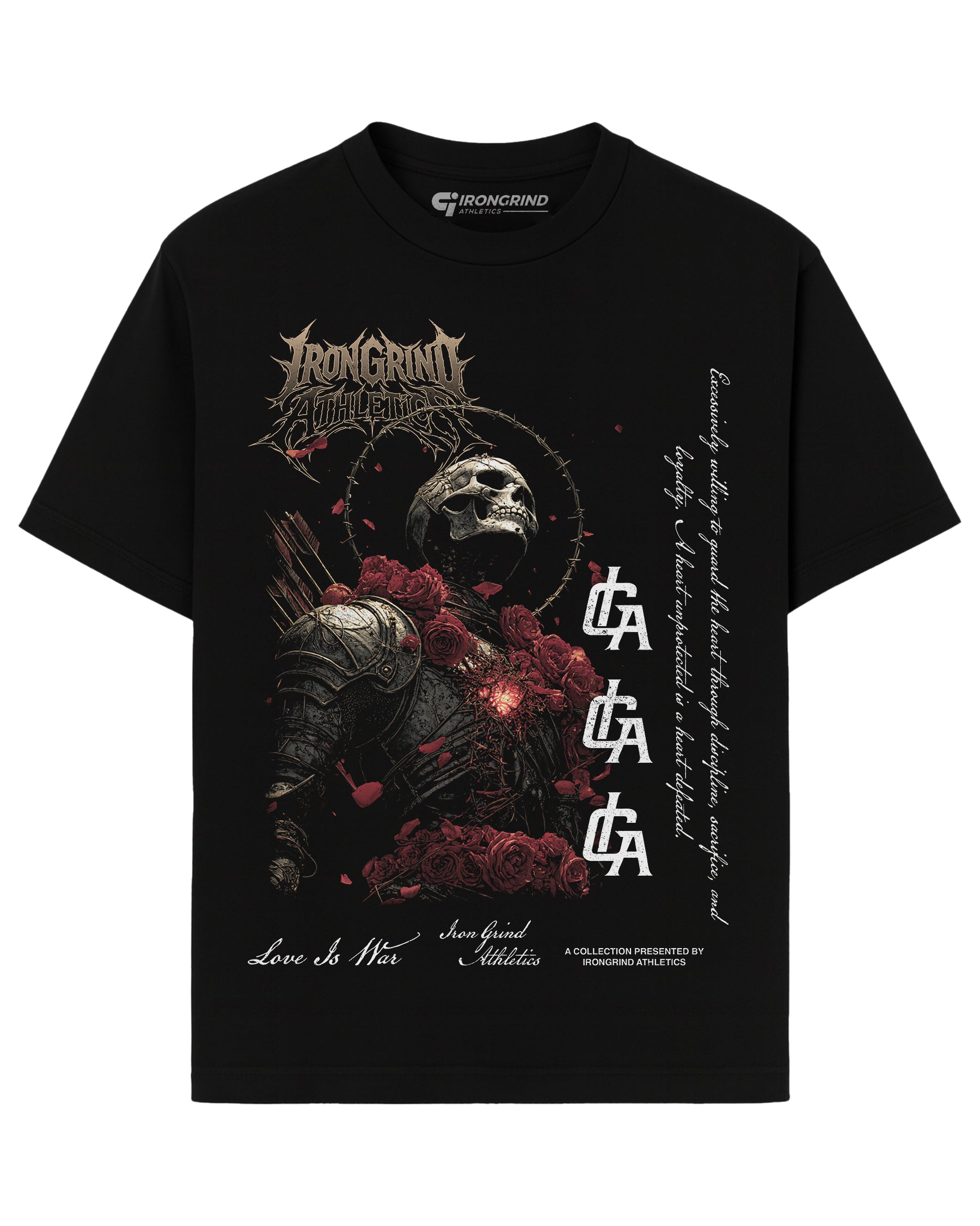 'Love Is War: Heart Under Oath' Heavyweight T-Shirt