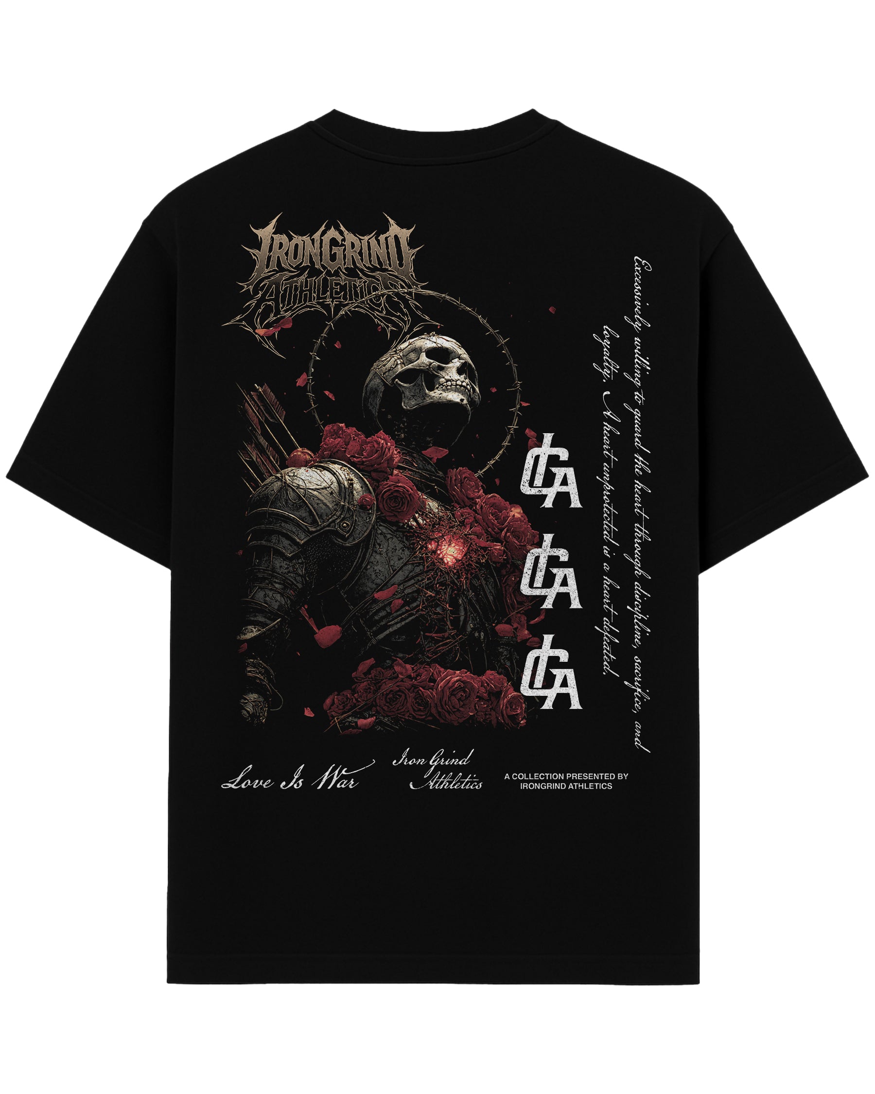 'Love Is War: Heart Under Oath' Heavyweight T-Shirt