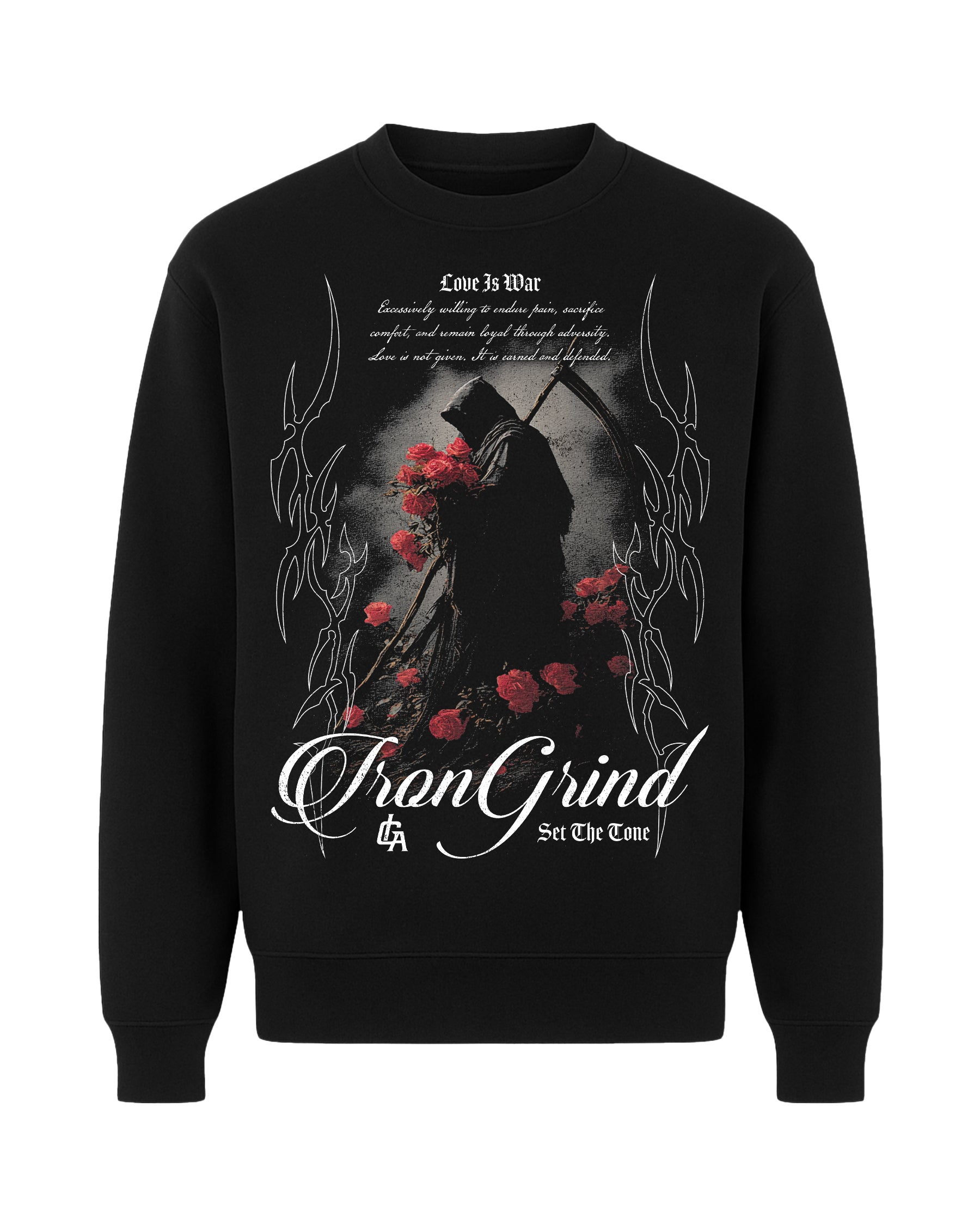 'Love Is War: To The Grave' Premium Crew Neck