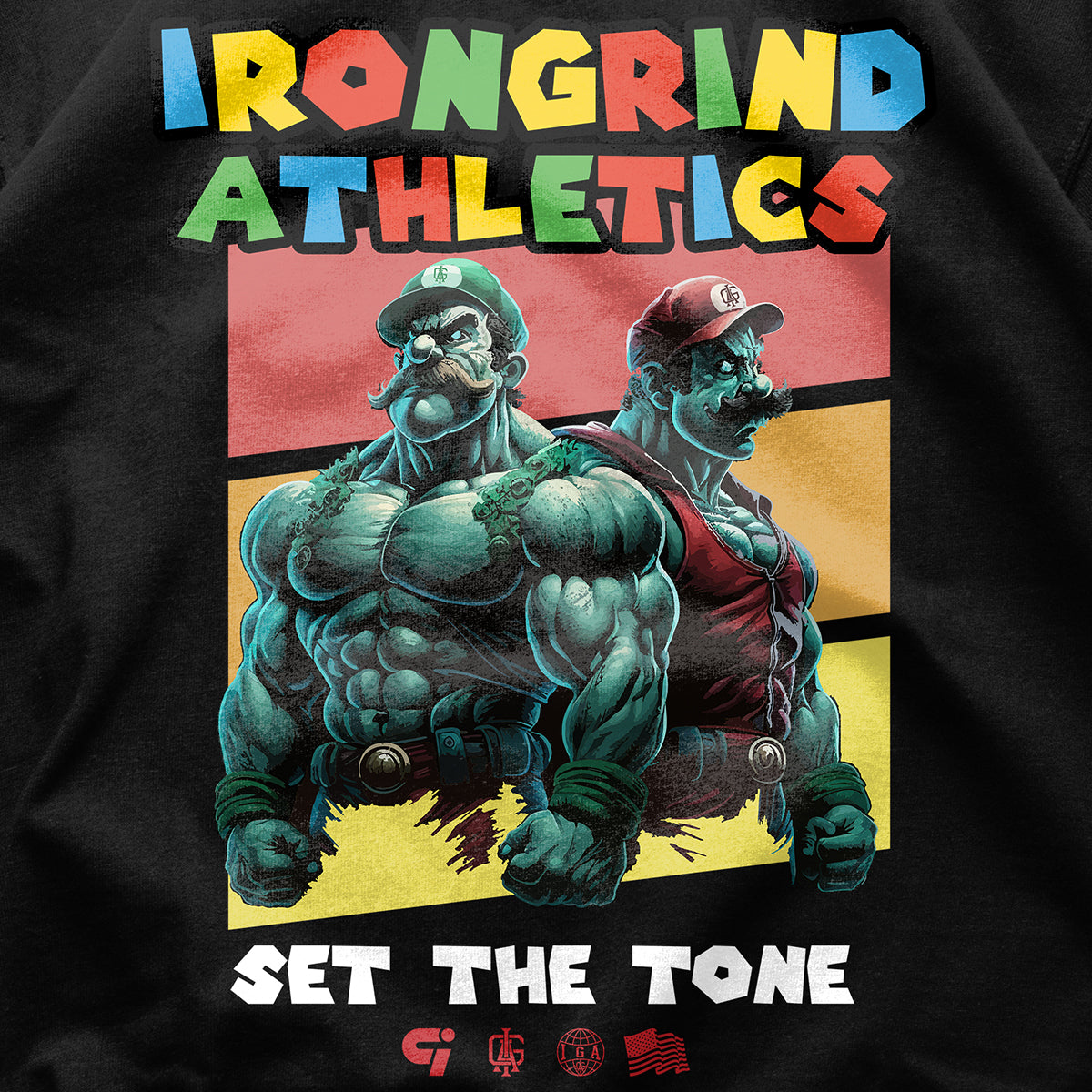 'Mario & Luigi Bodybuilders' Heavyweight T-Shirt