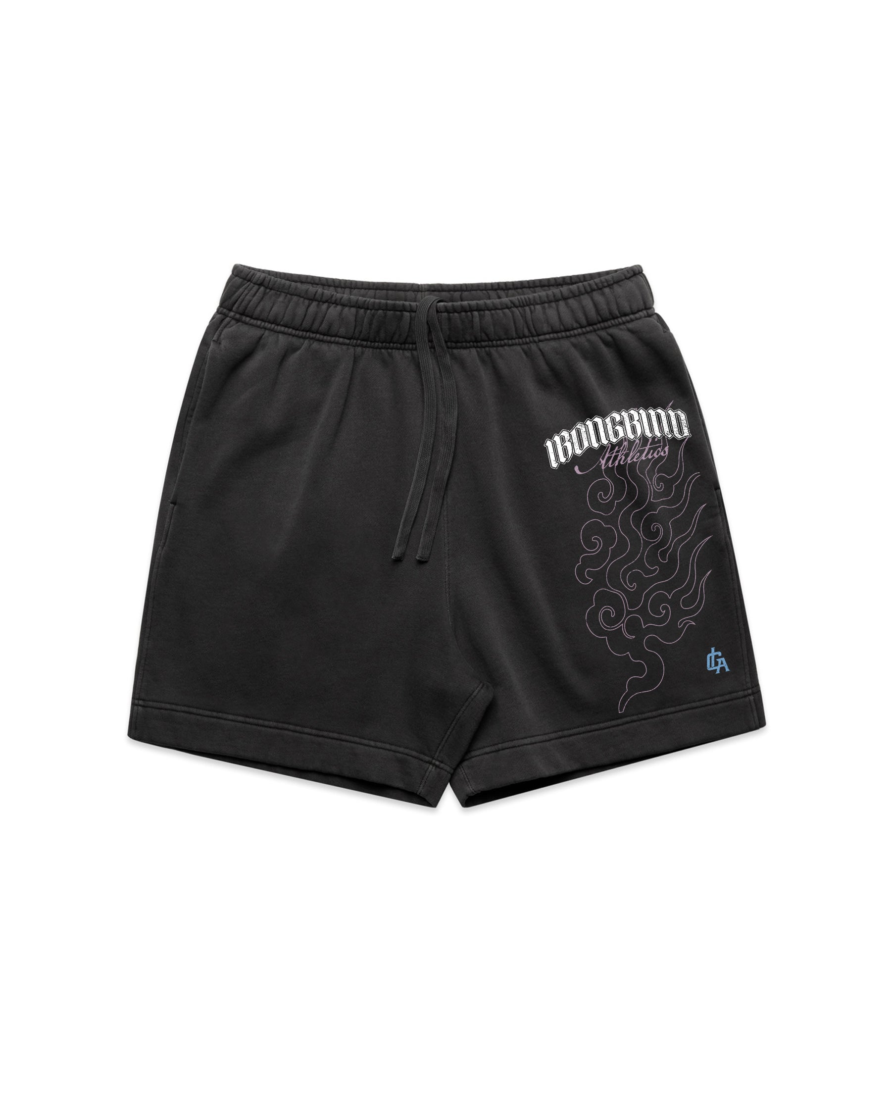 [Limited Edition] 'Naruto: Sasuke Uchiha' Relax Faded Track Shorts 18"