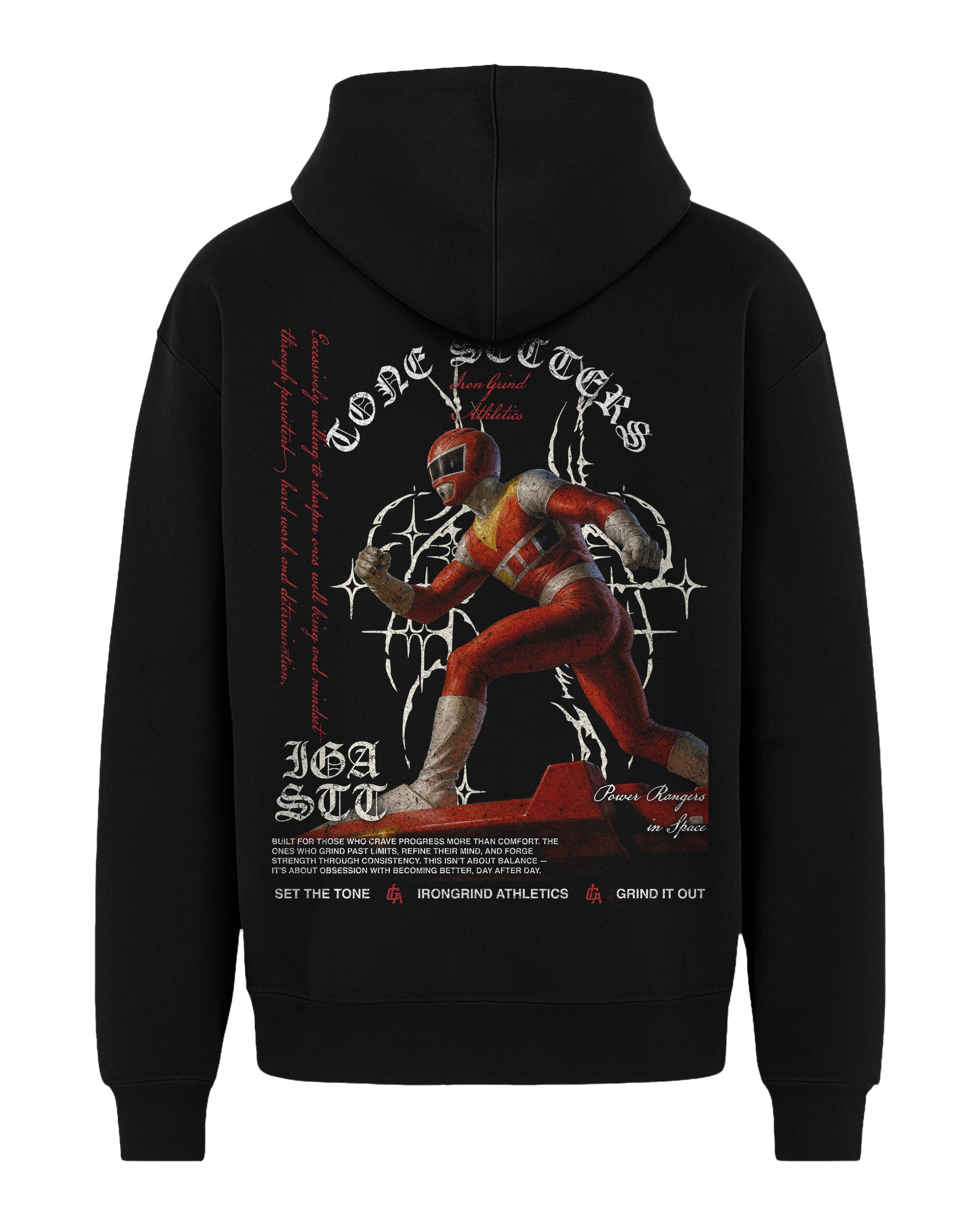 [Limited Edition] 'Pwr Rangers: In Space Red Ranger' Box Hoodie