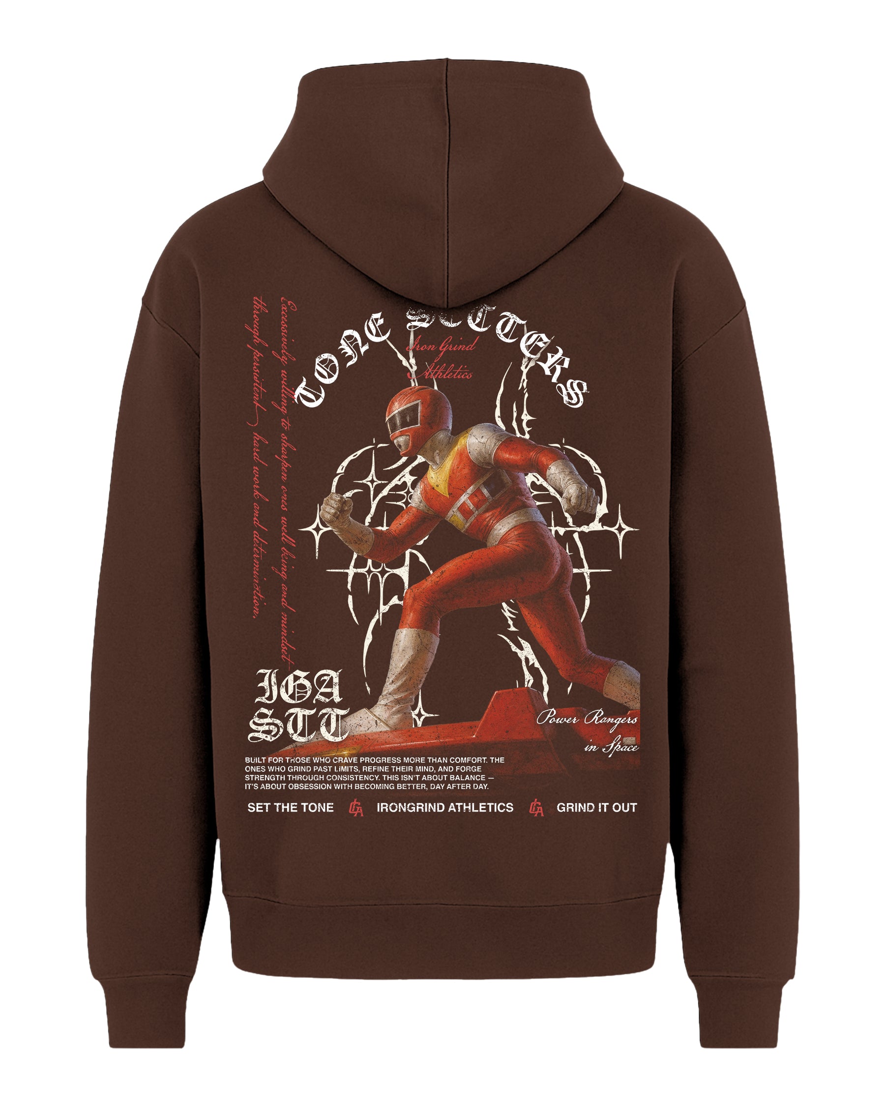 [Limited Edition] 'Pwr Rangers: In Space Red Ranger' Box Hoodie