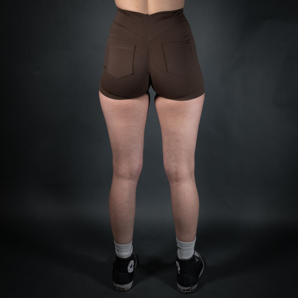 Reborn V- Waist Shorts | Walnut