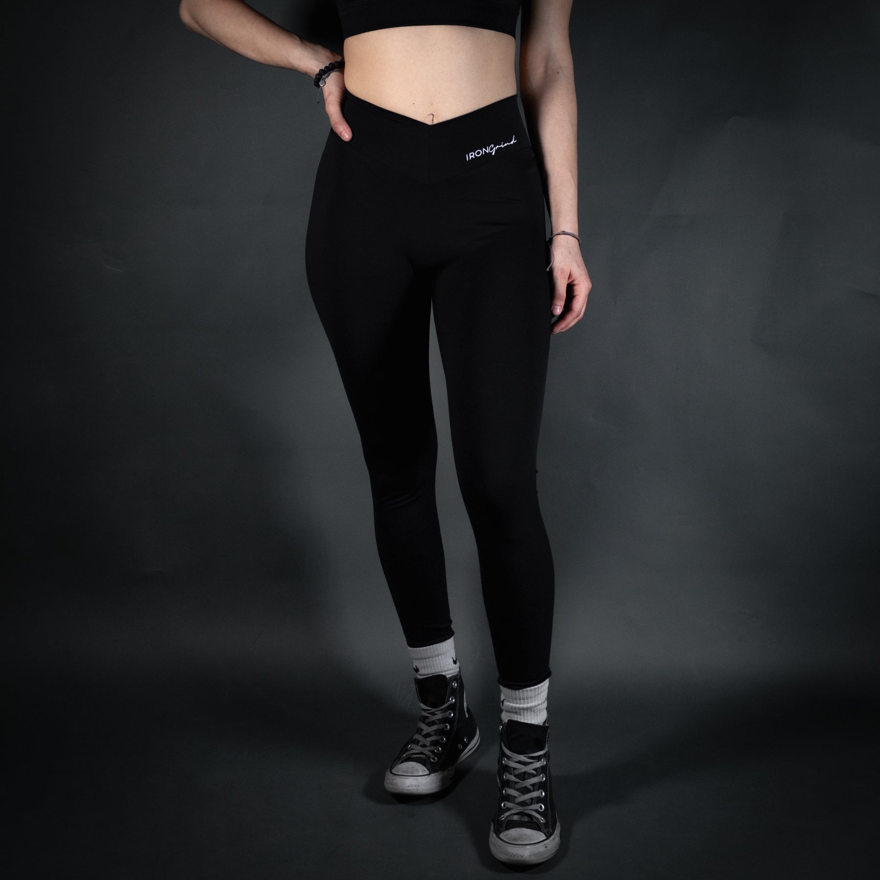 Reborn V - Waist Leggings | Jet Black