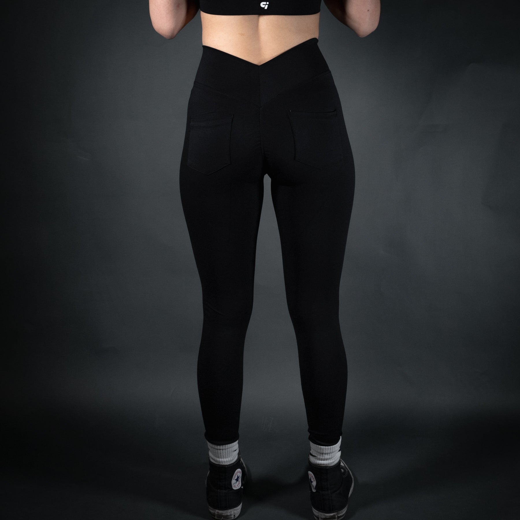 Reborn V - Waist Leggings | Jet Black