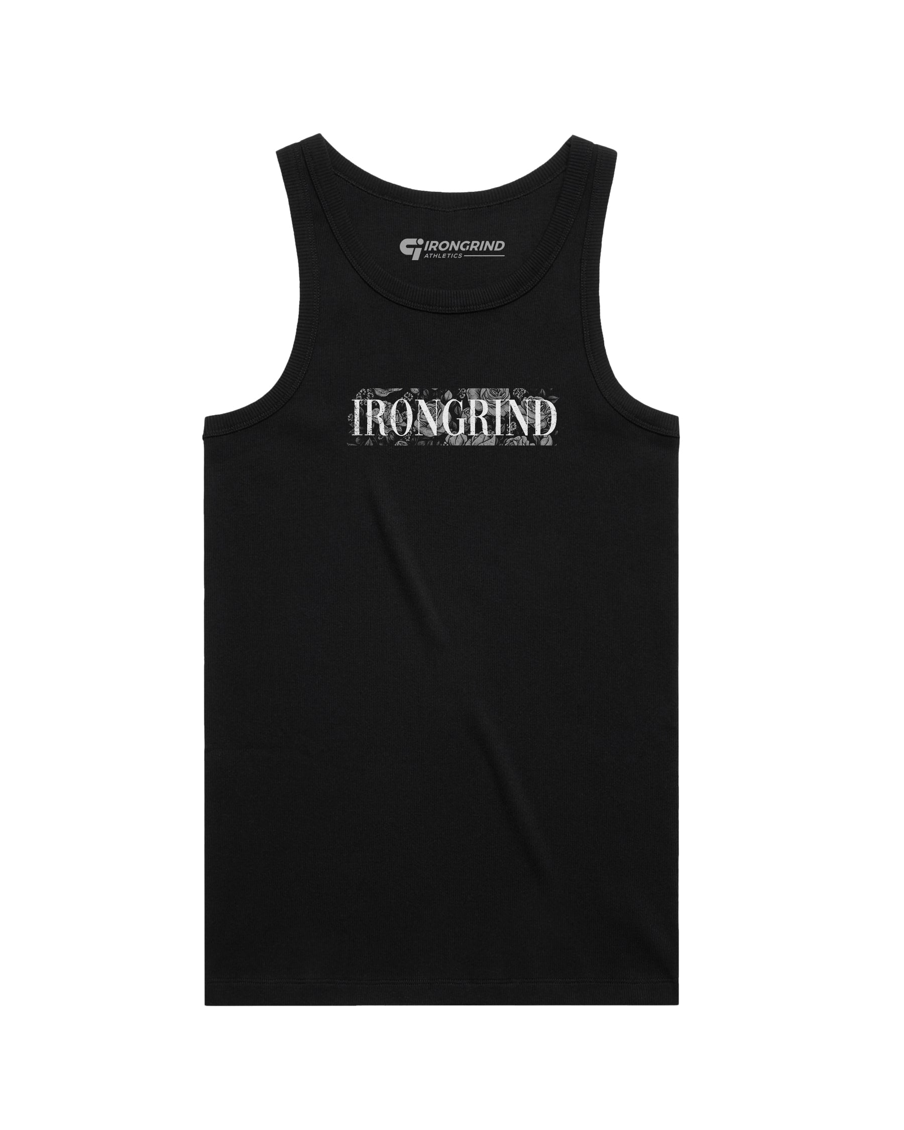 'Rose Statement' Organic Rib Singlet