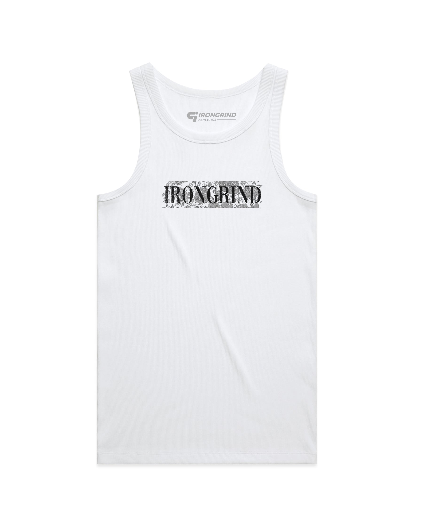 'Rose Statement' Organic Rib Singlet