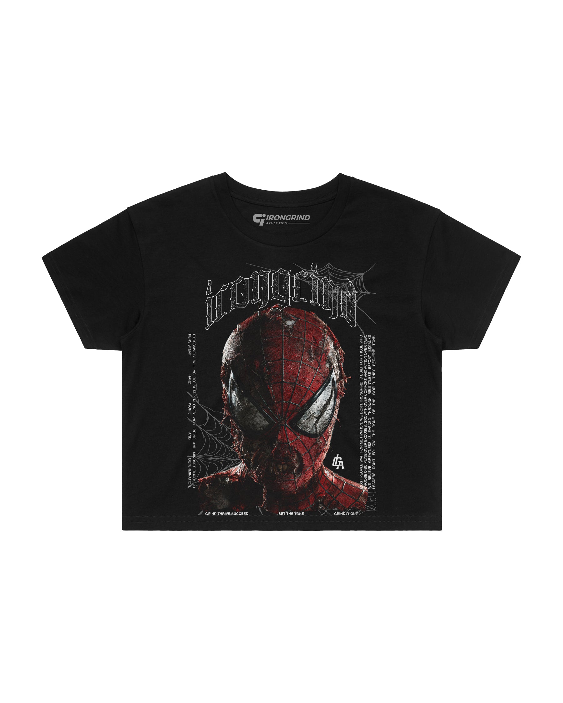 [Limited Edition] 'MRVL Zombies: Spiderman Zombie' Wo's Crop Top