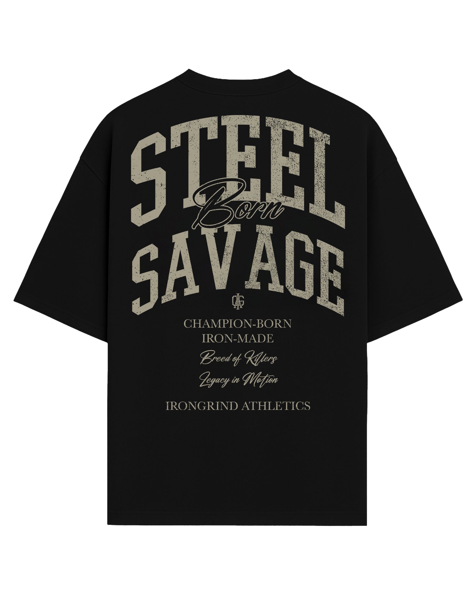'Steel Born Savage' Box T-Shirt