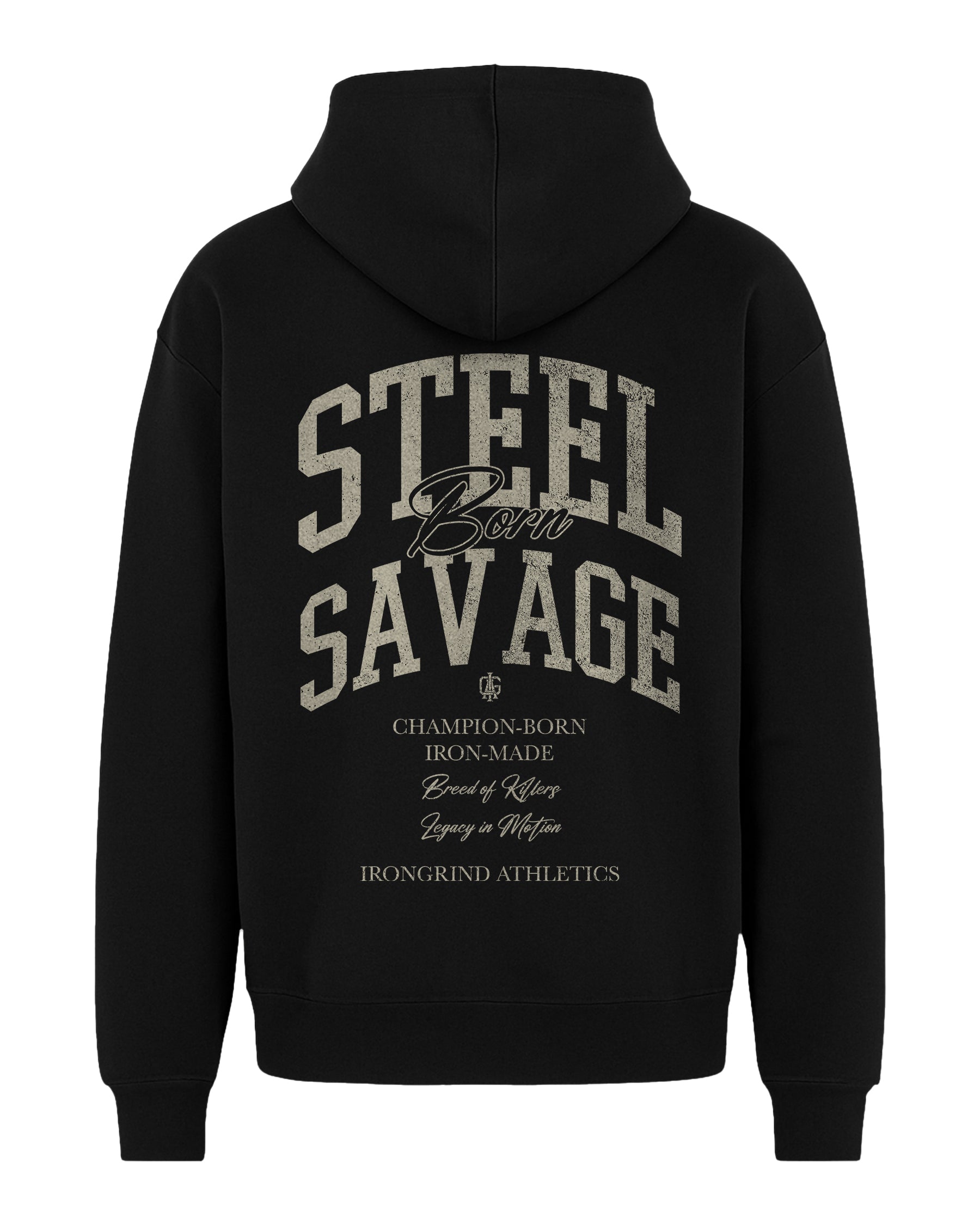 'Steel Born Savage' Box Hoodie