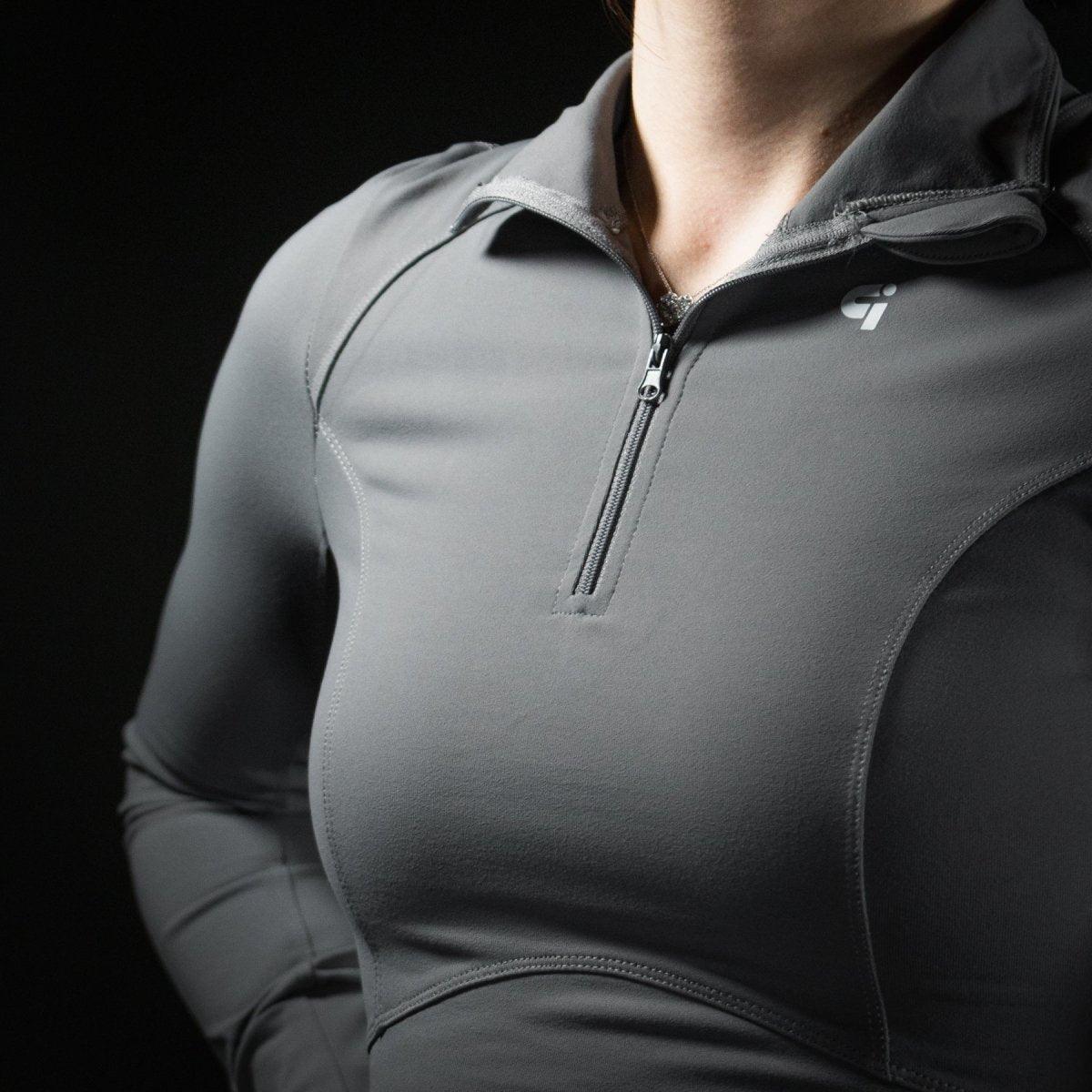 Genesis Tech Fleece 1/4 Zip Crop Top Ultimate Gray - IronGrind Athletics - activewear - gymshark - alphalete