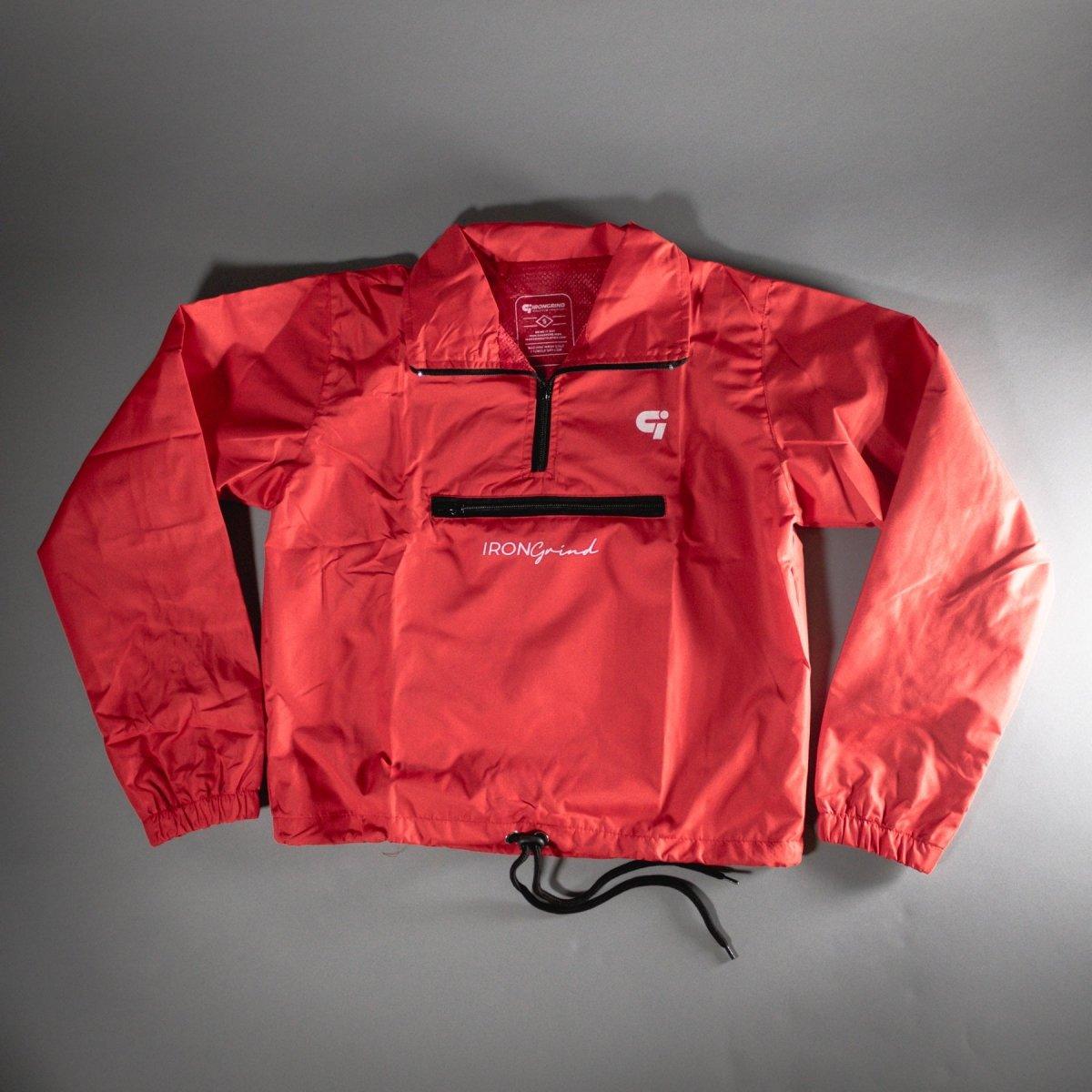 Womens Hava Windbreaker Jacket | Fiery Red - IronGrind Athletics - activewear - gymshark - alphalete