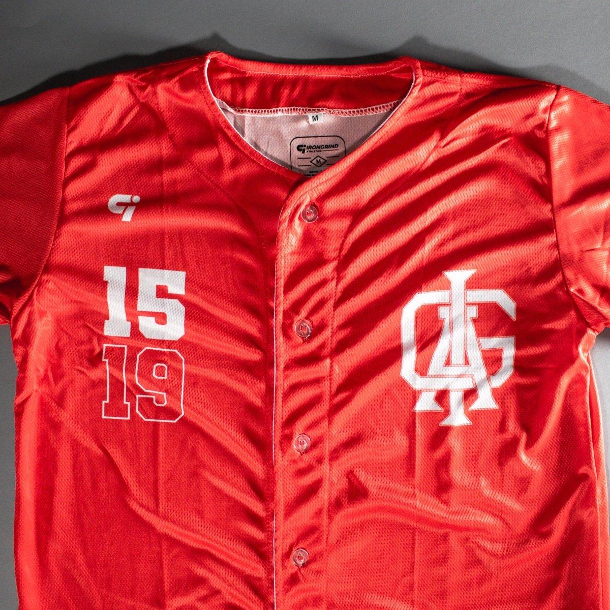 Incarnate Baseball Jersey - Red - IronGrind Athletics - activewear - gymshark - alphalete
