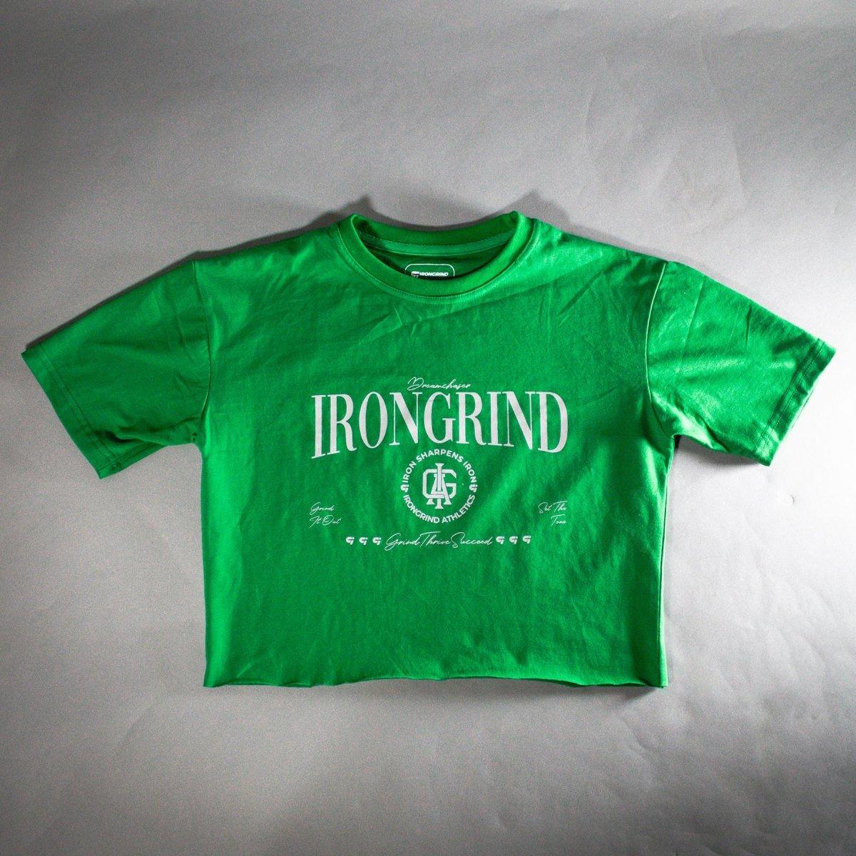 Incarnate Vintage Crop Top - Green - IronGrind Athletics - activewear - gymshark - alphalete