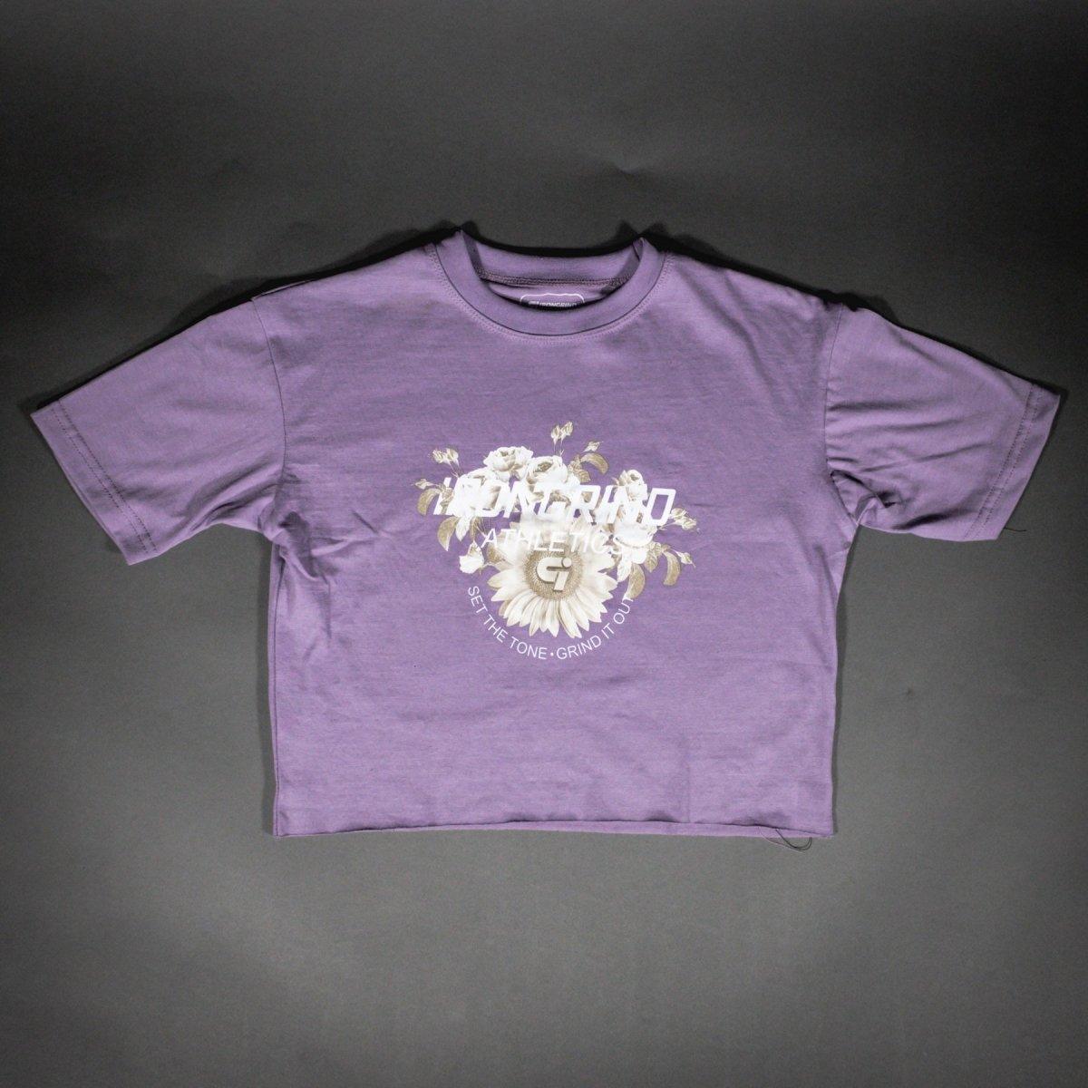 Raediant 'Daisy' Crop Top - Purple - IronGrind Athletics - activewear - gymshark - alphalete